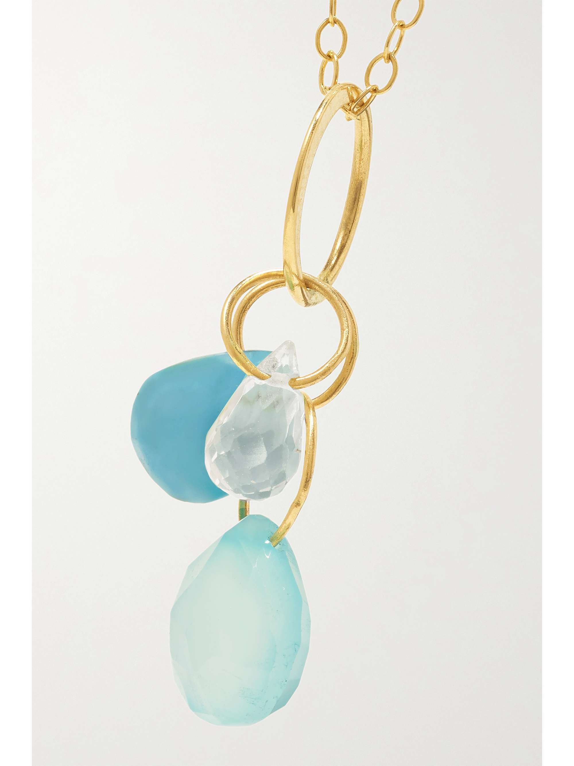 MELISSA JOY MANNING 14-karat gold multi-stone necklace
