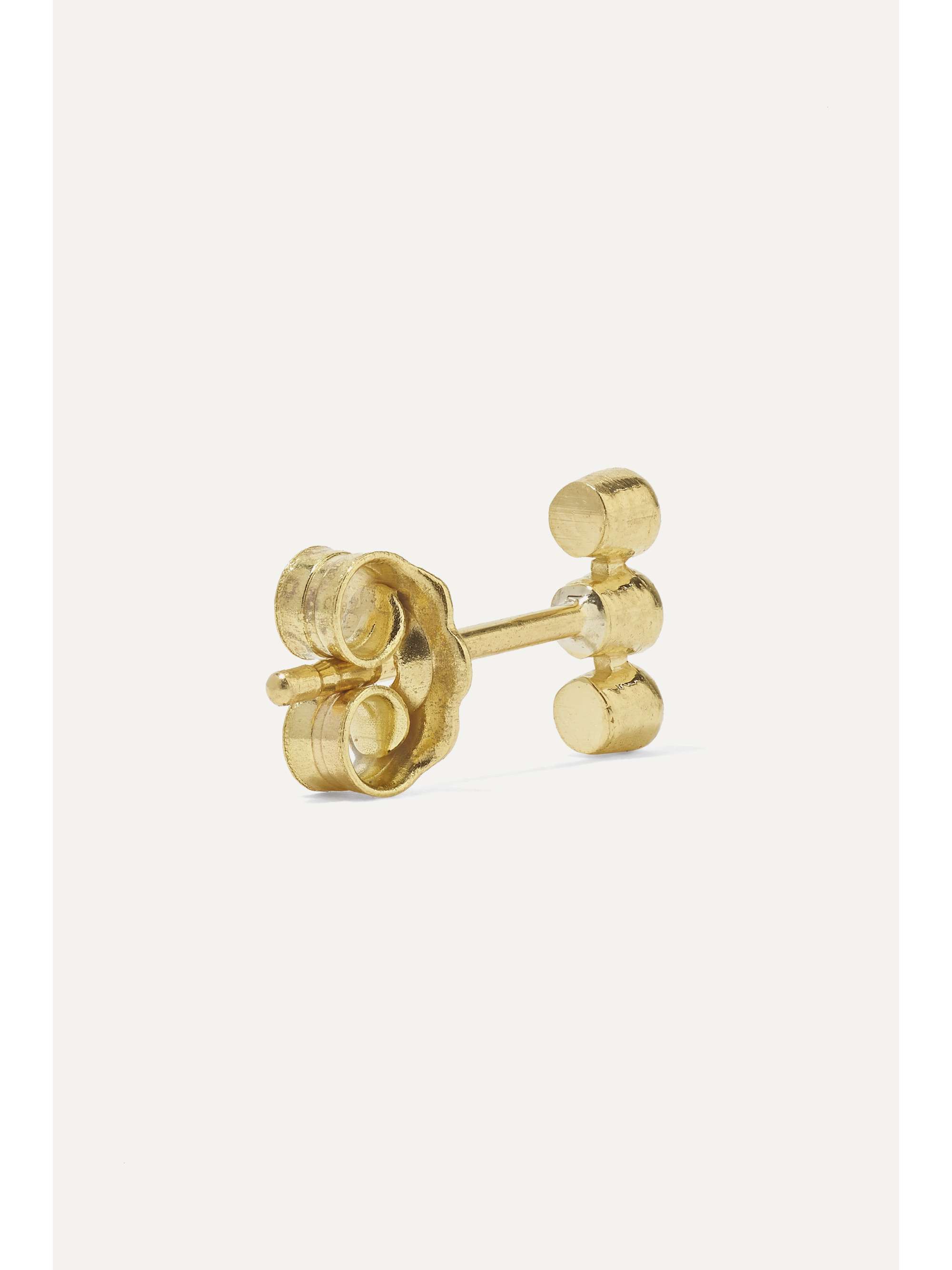 JENNIFER MEYER 18-karat gold emerald earrings