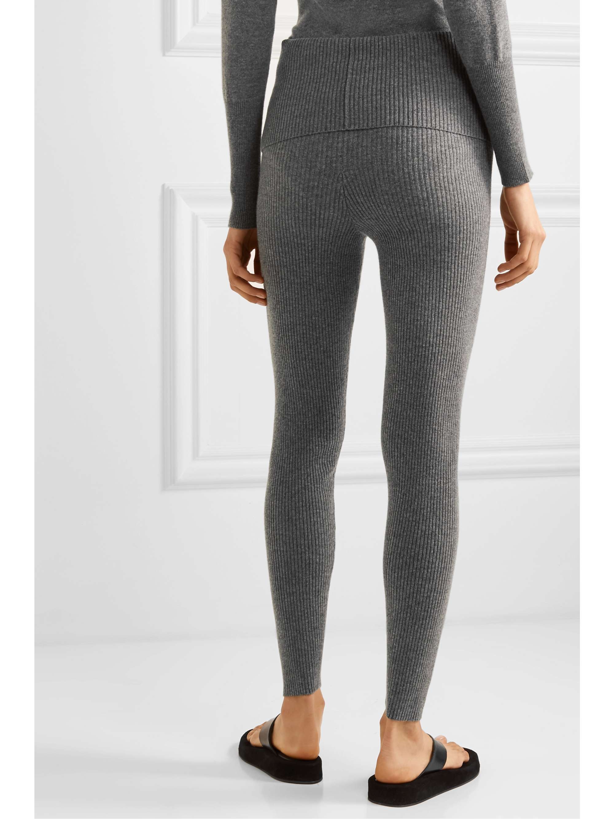 ERES Attitude ribbed wool and cashmere-blend leggings