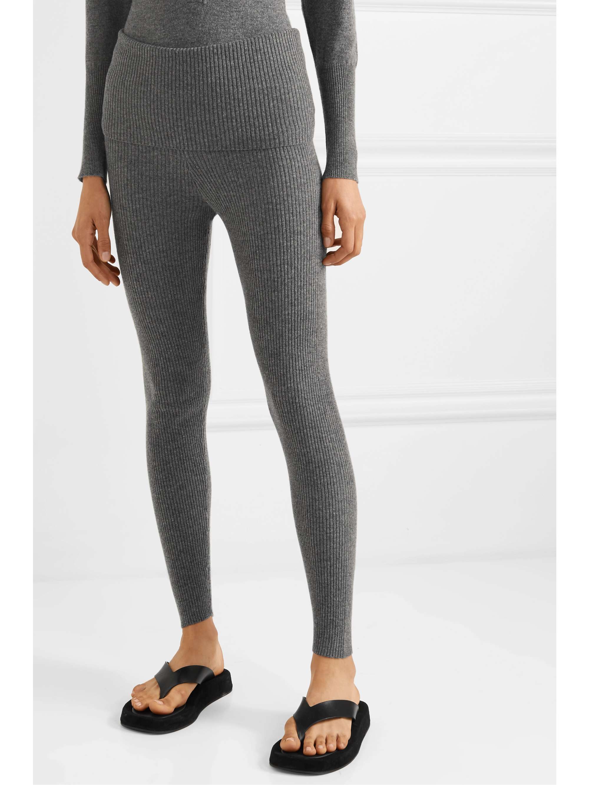 ERES Attitude ribbed wool and cashmere-blend leggings