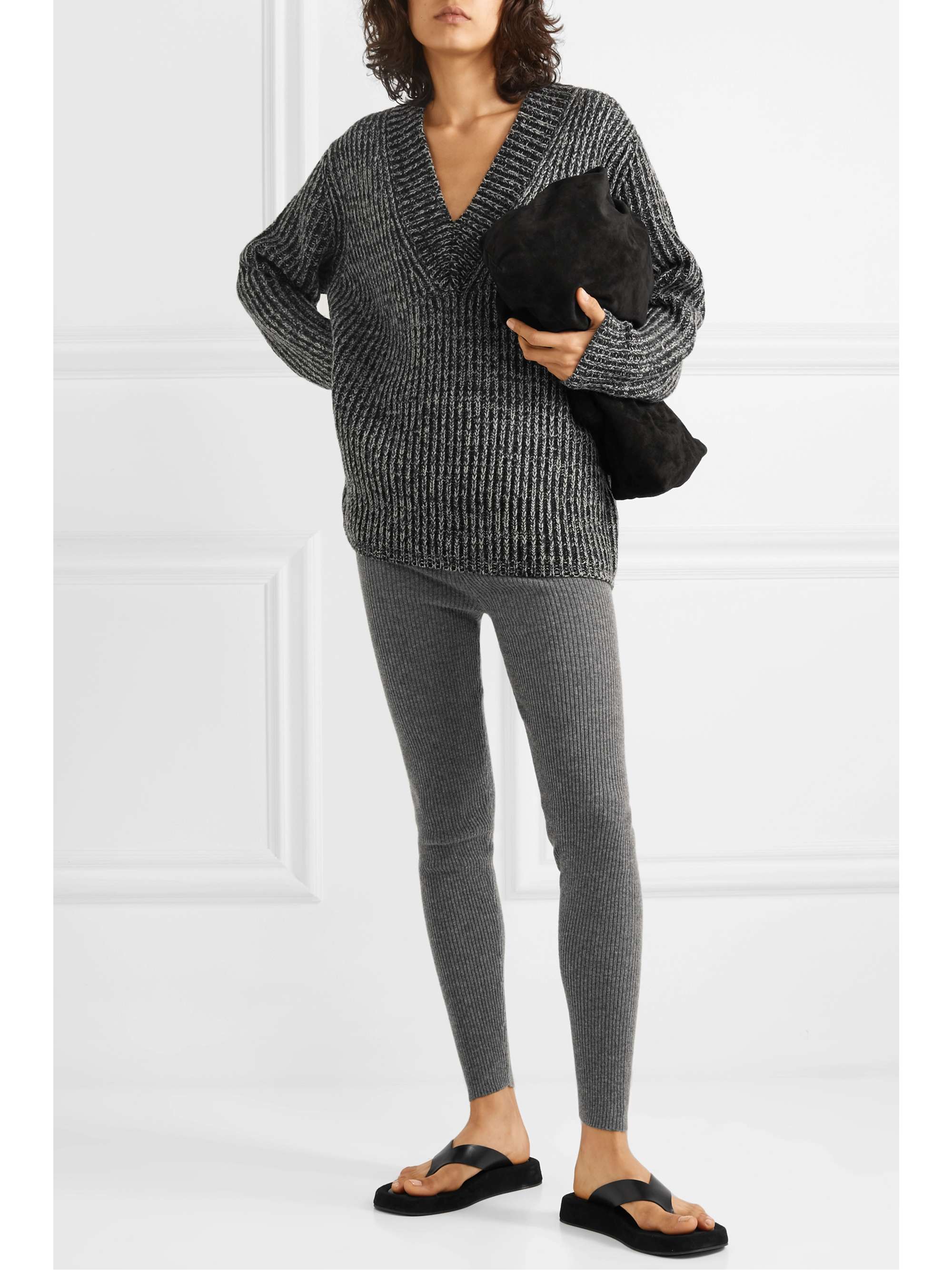 ERES Attitude ribbed wool and cashmere-blend leggings