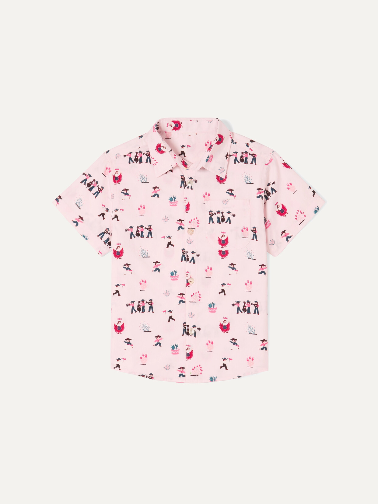 Thorsun Kids' Georgie Printed Cotton-poplin Shirt In Pink