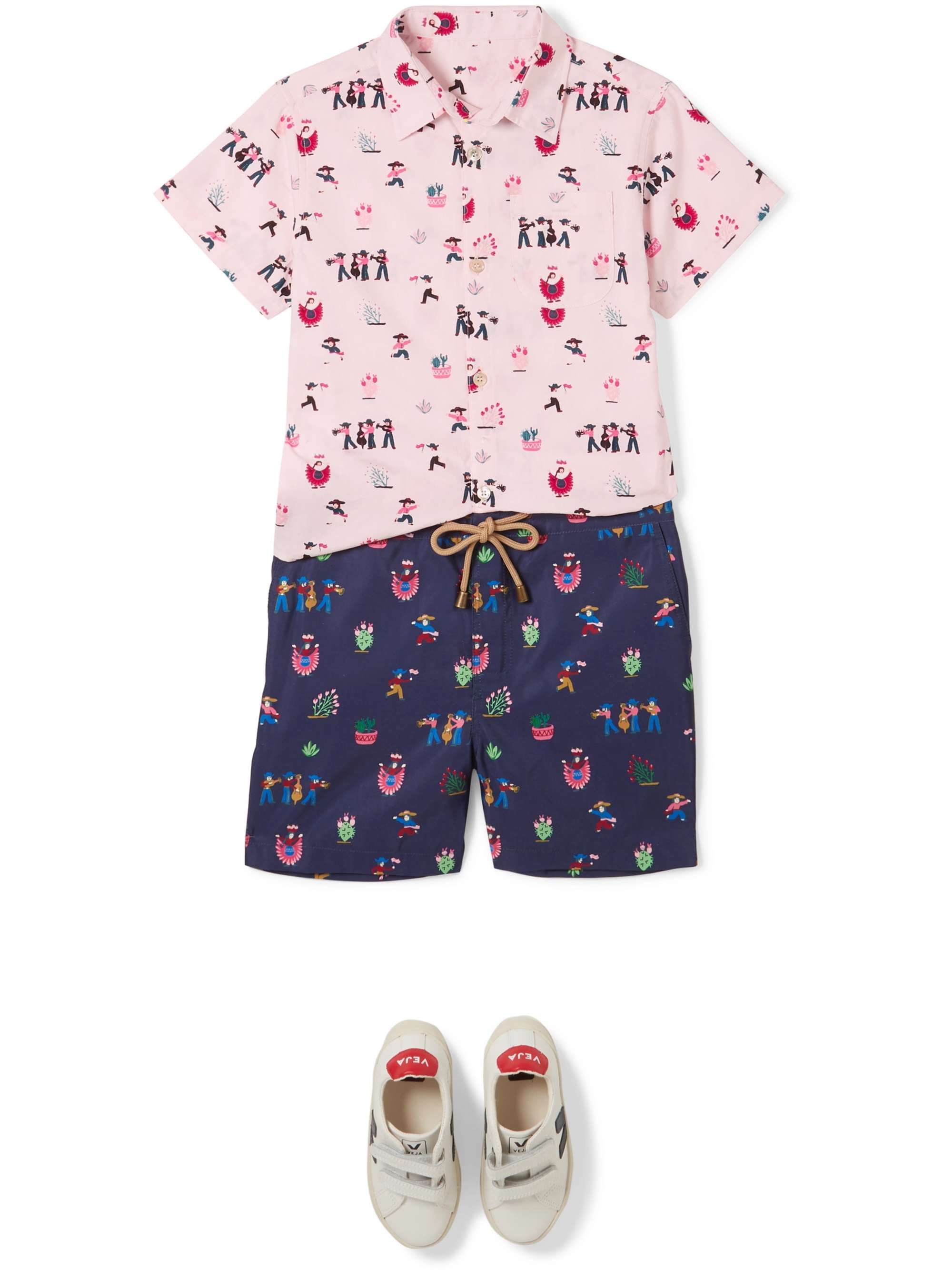 Thorsun Kids Georgie printed cotton-poplin shirt