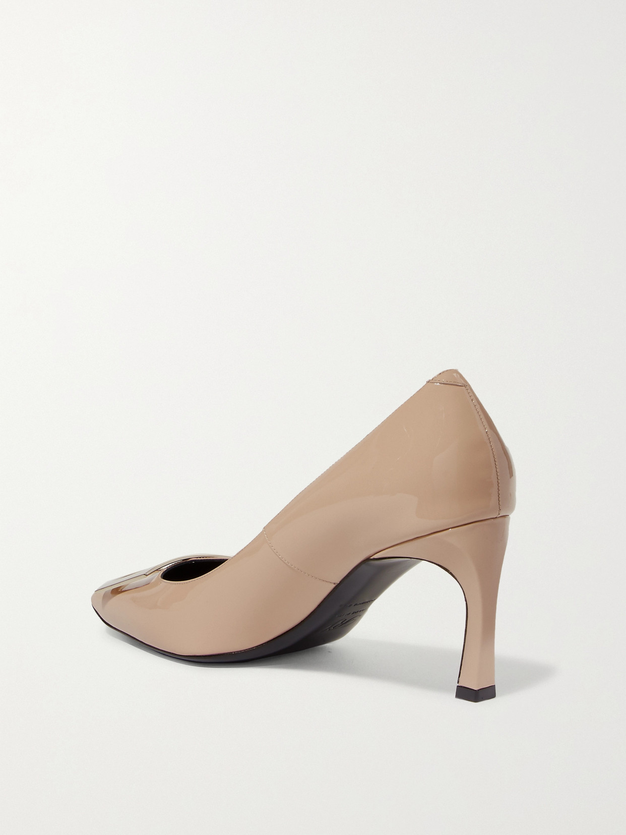 Shop Roger Vivier Belle Vivier Trompette Patent-leather Pumps In Beige