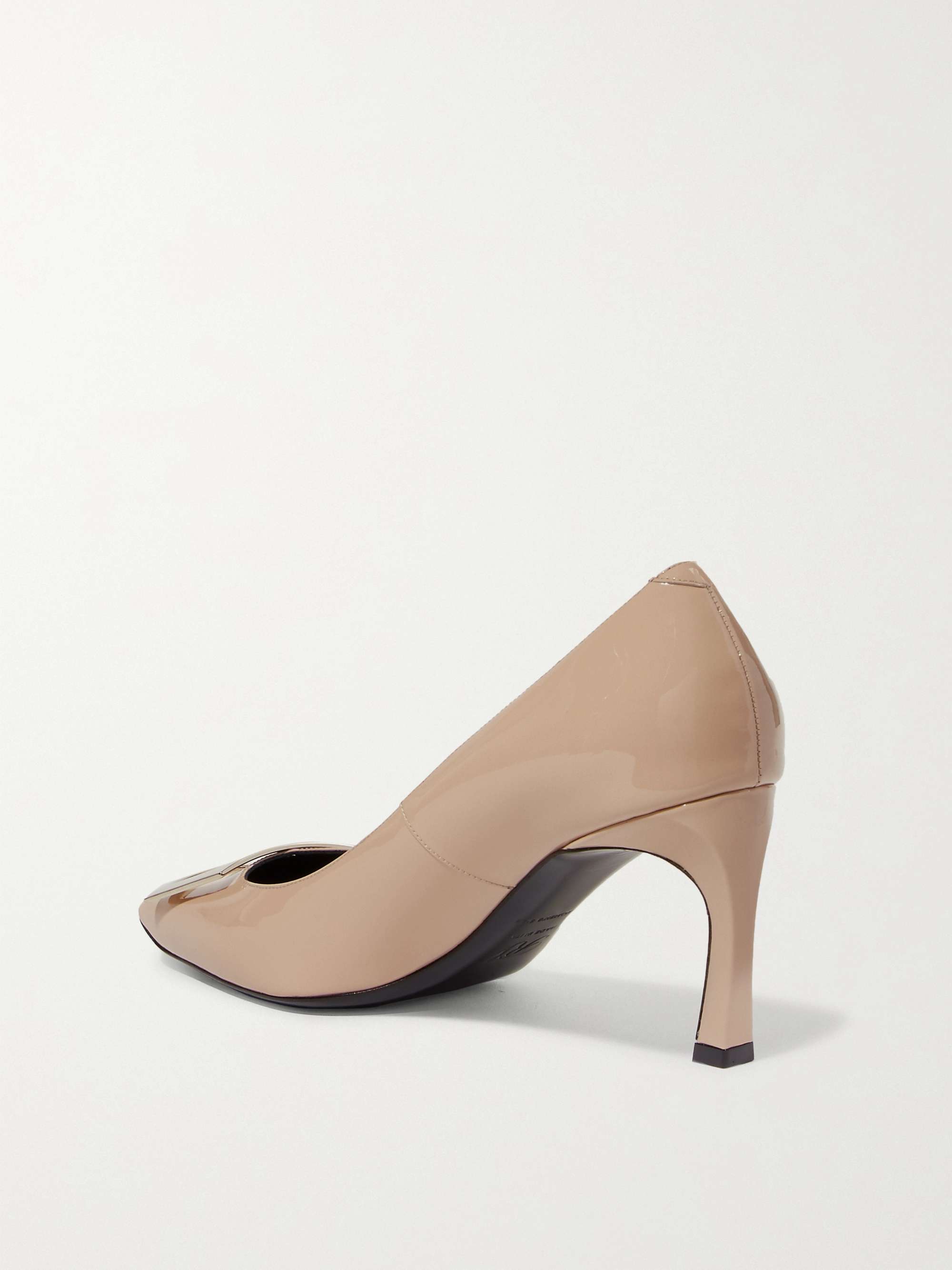 ROGER VIVIER Belle Vivier Trompette embellished patent-leather pumps