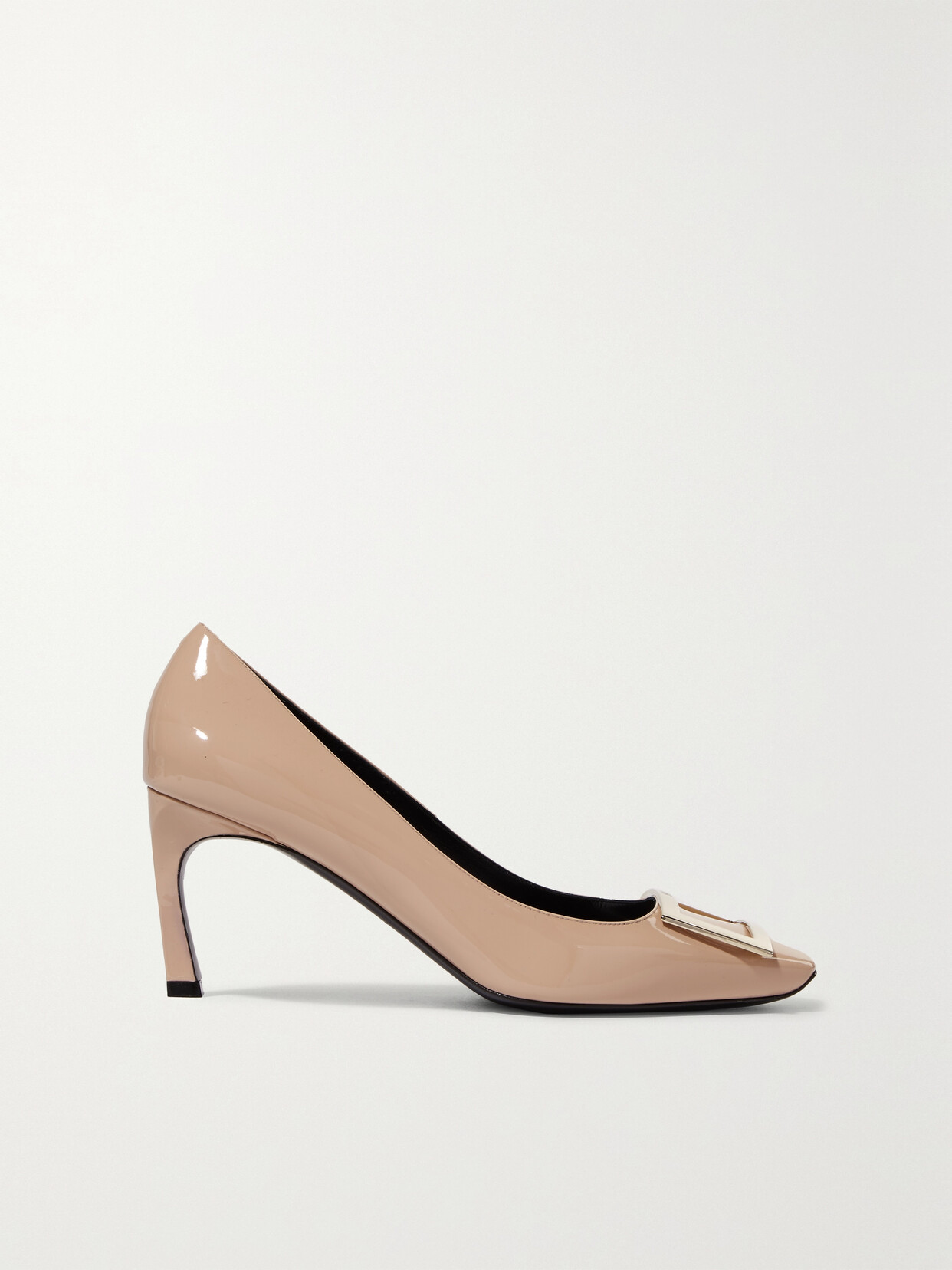 Roger Vivier Belle Vivier Trompette Patent-leather Pumps In Beige