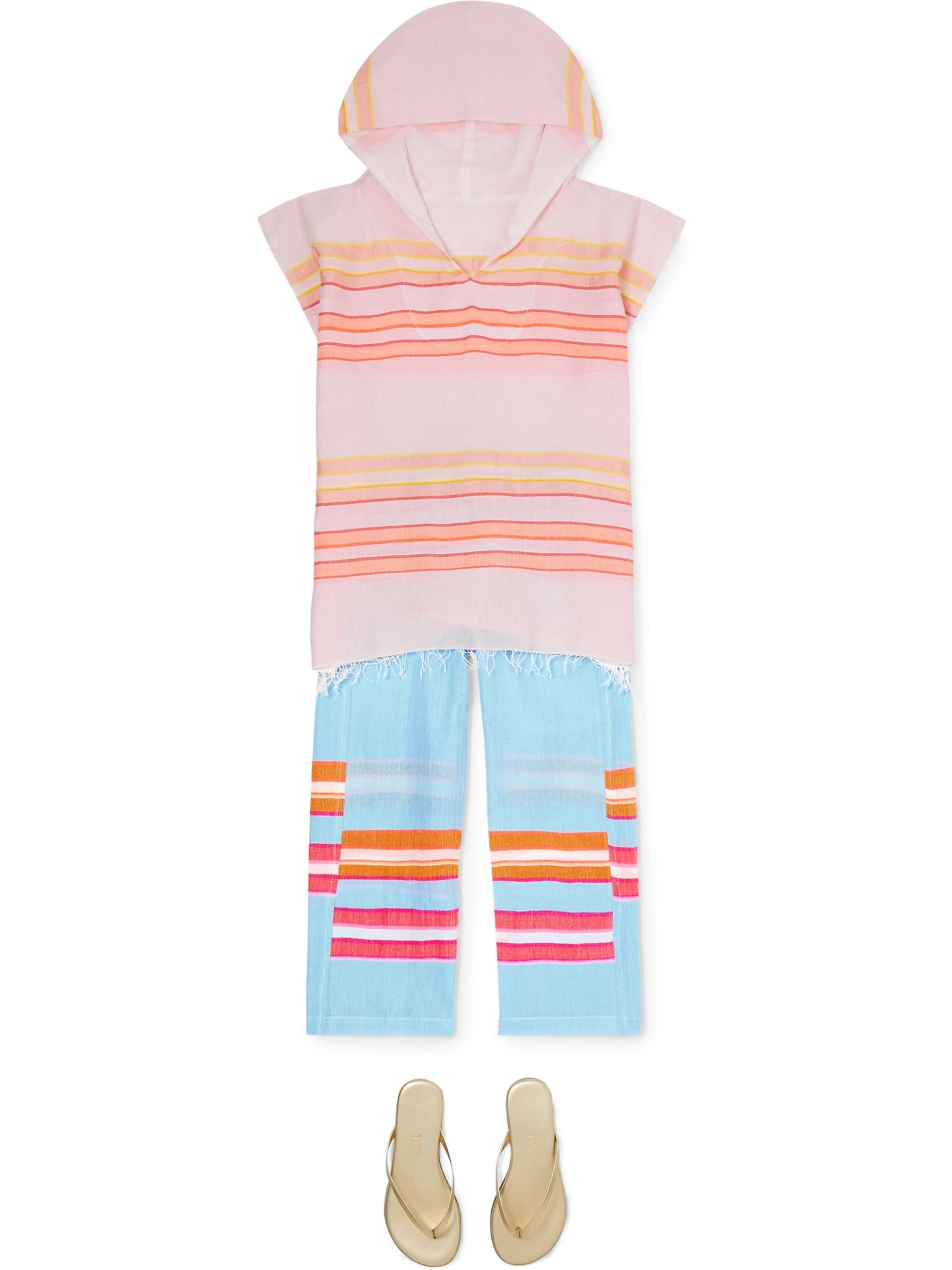 LEMLEM KIDS Eskedar striped cotton-blend gauze pants