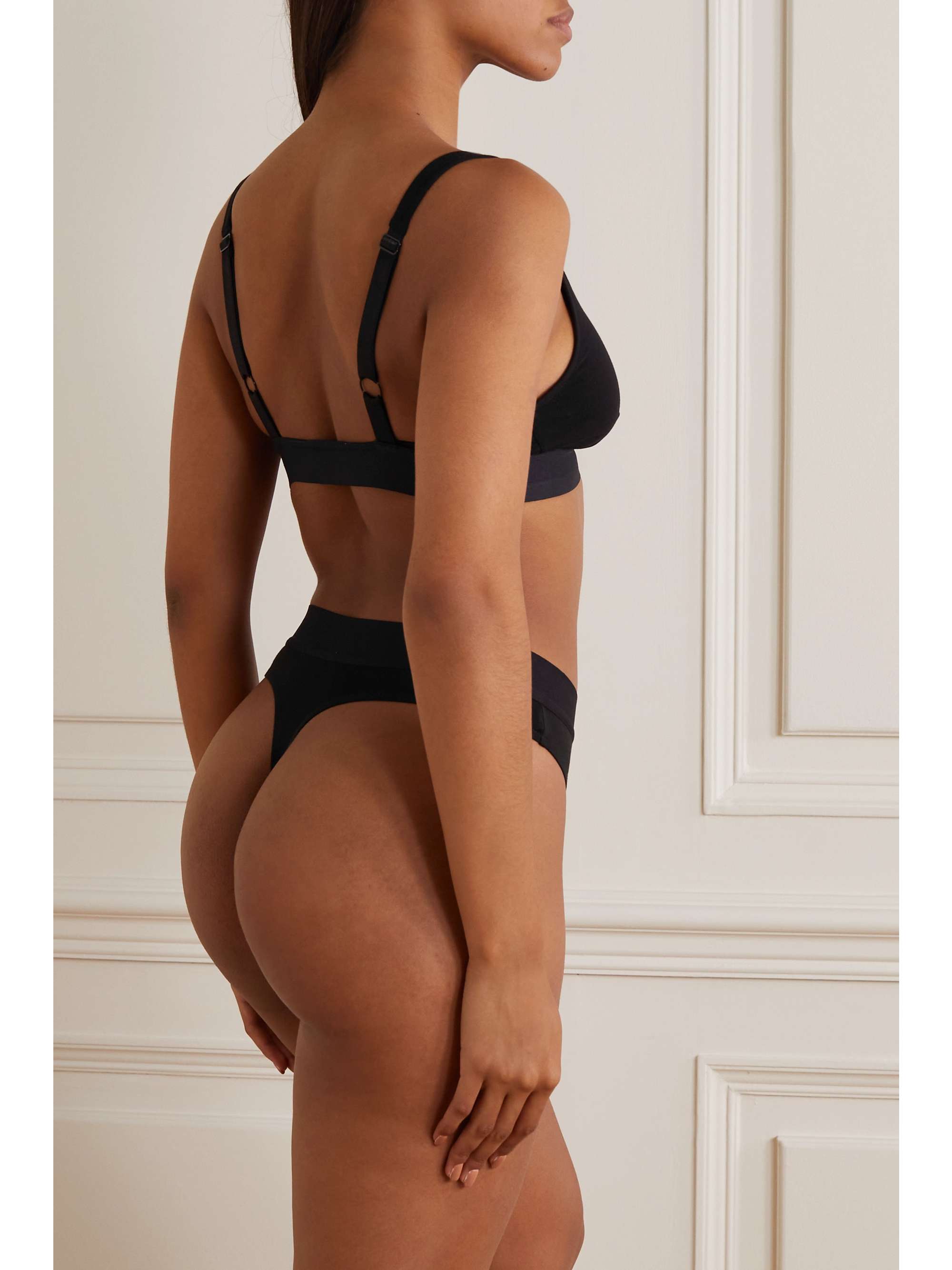SKIN + NET SUSTAIN Harley stretch organic Pima cotton-jersey soft-cup bra