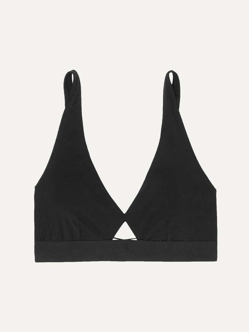 Skin + Net Sustain Harley Stretch Organic Pima Cotton-jersey Soft-cup Bra