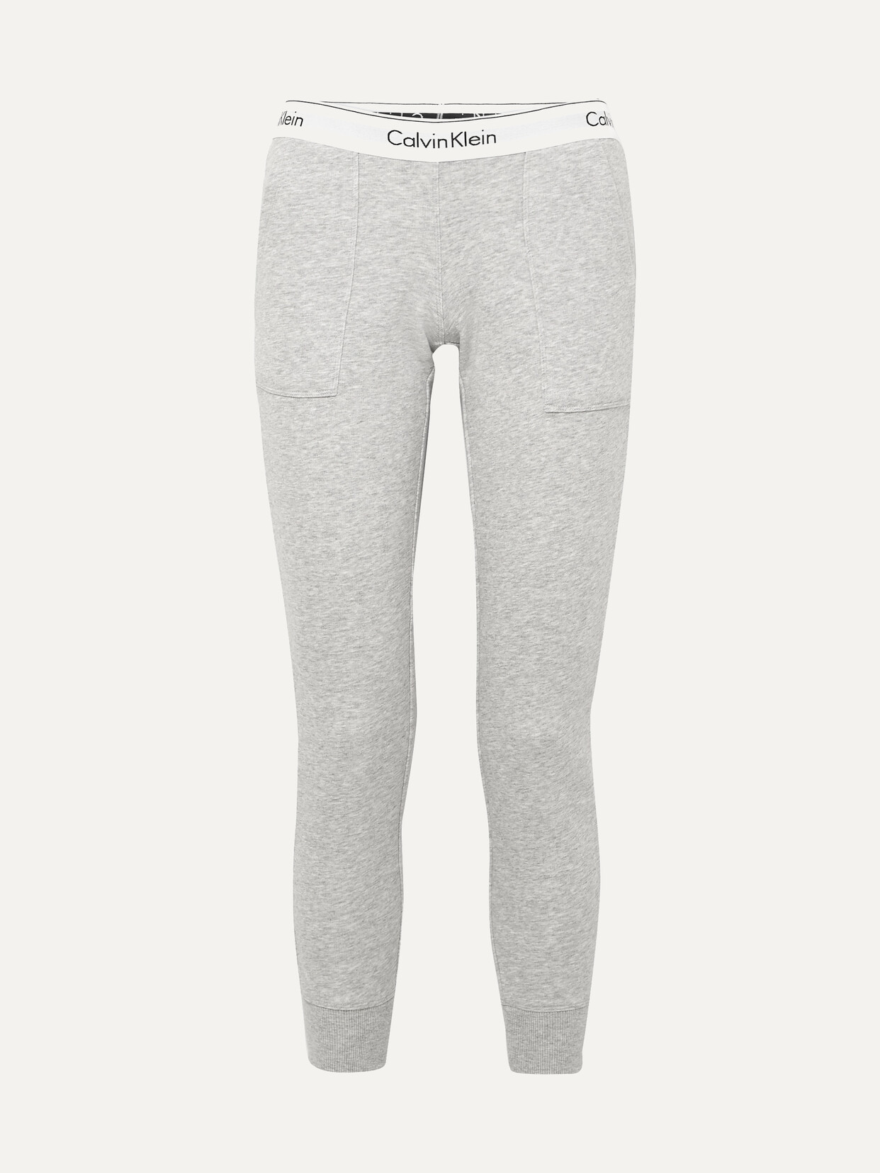 Calvin Klein Underwear Cotton-blend Jersey Track Trousers In Grey