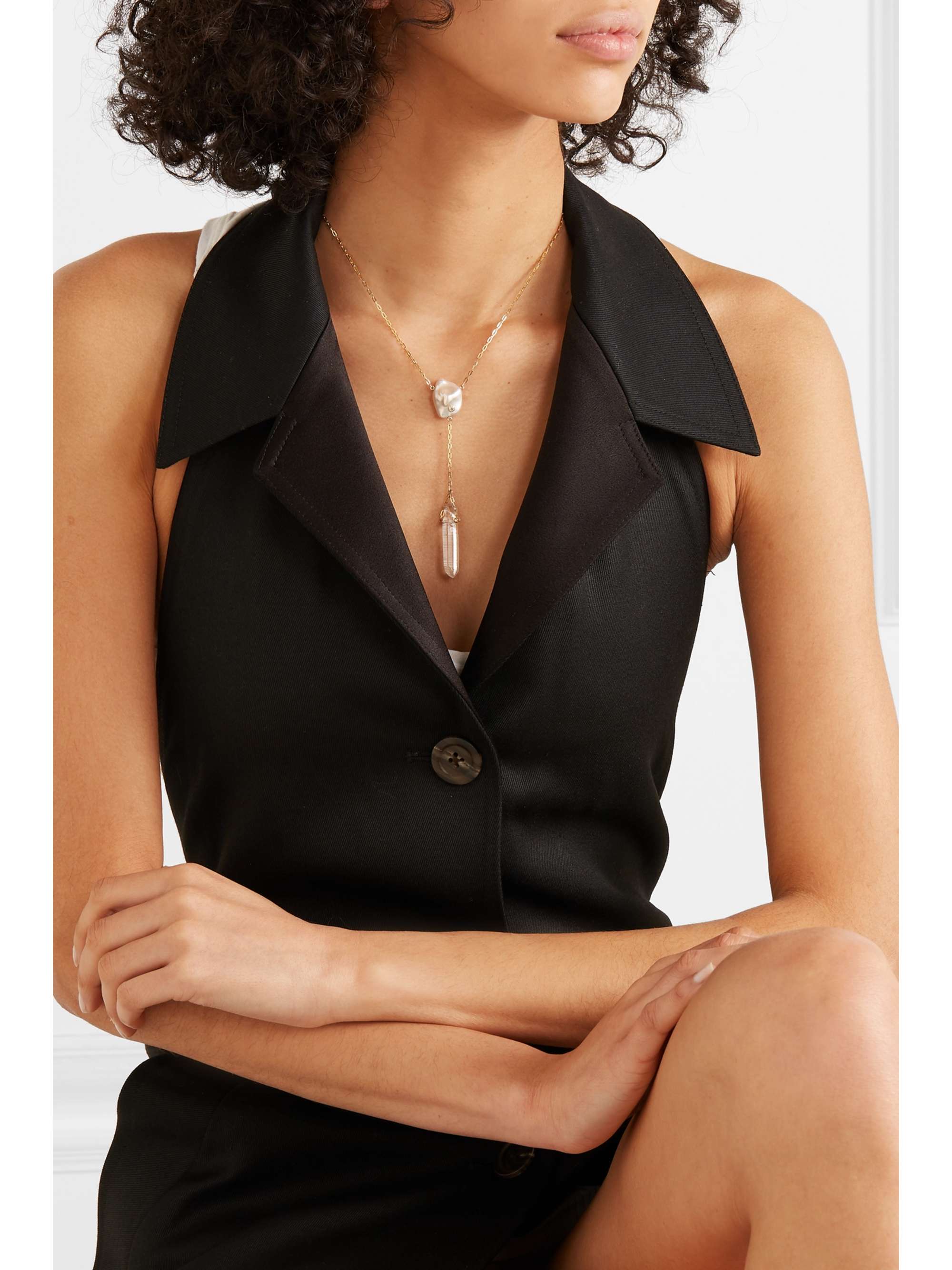 HARRIS ZHU 14-karat gold multi-stone necklace
