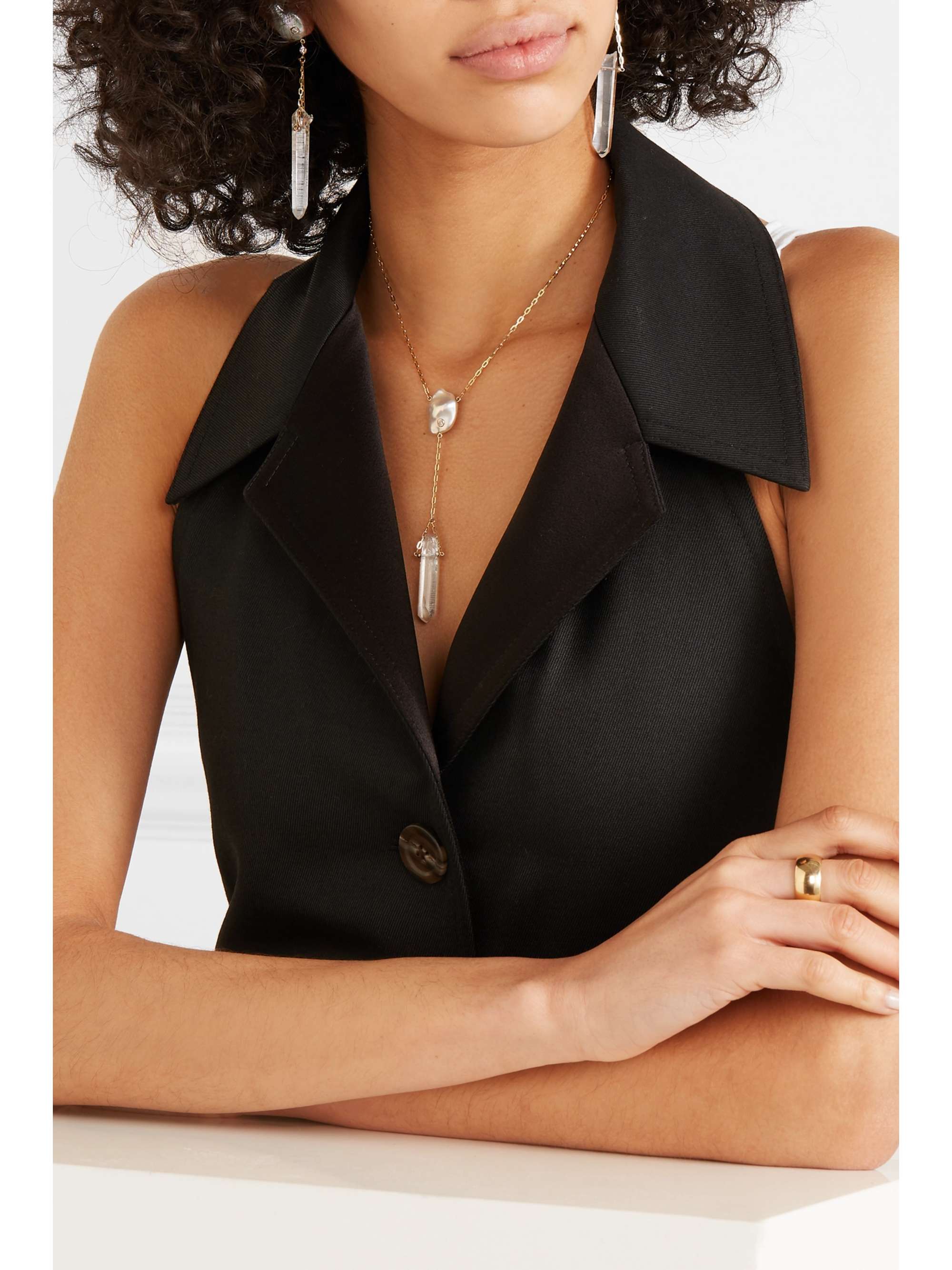 HARRIS ZHU 14-karat gold multi-stone necklace