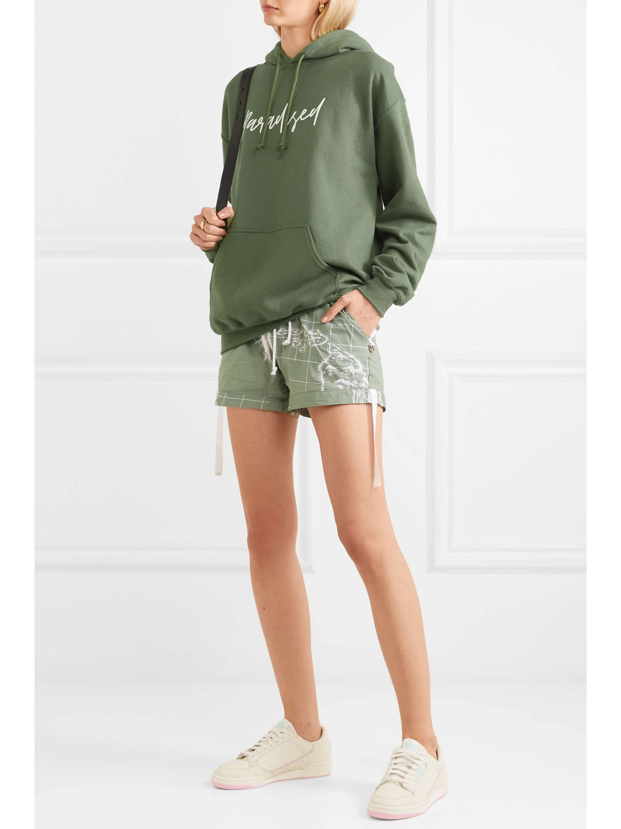 PARADISED Palms printed cotton-jersey hoodie