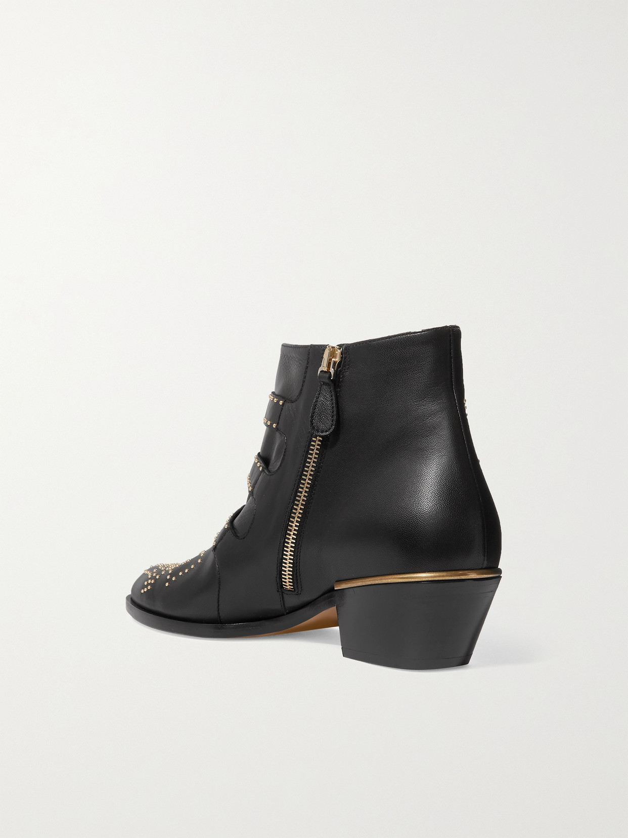 Chloé Susanna Nappa Leather Ankle Boot Shoes In Black