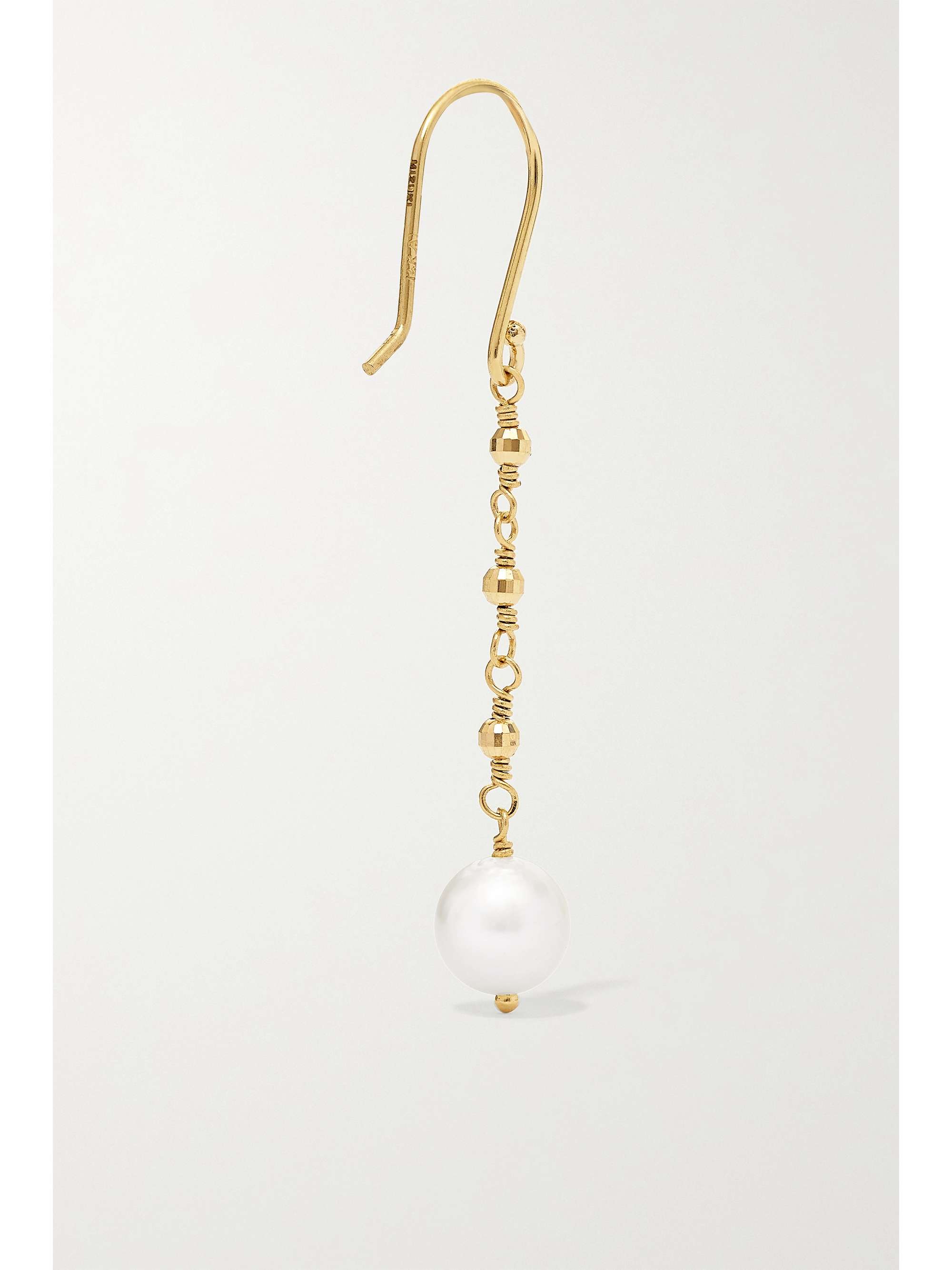 MIZUKI 14-karat gold pearl earrings