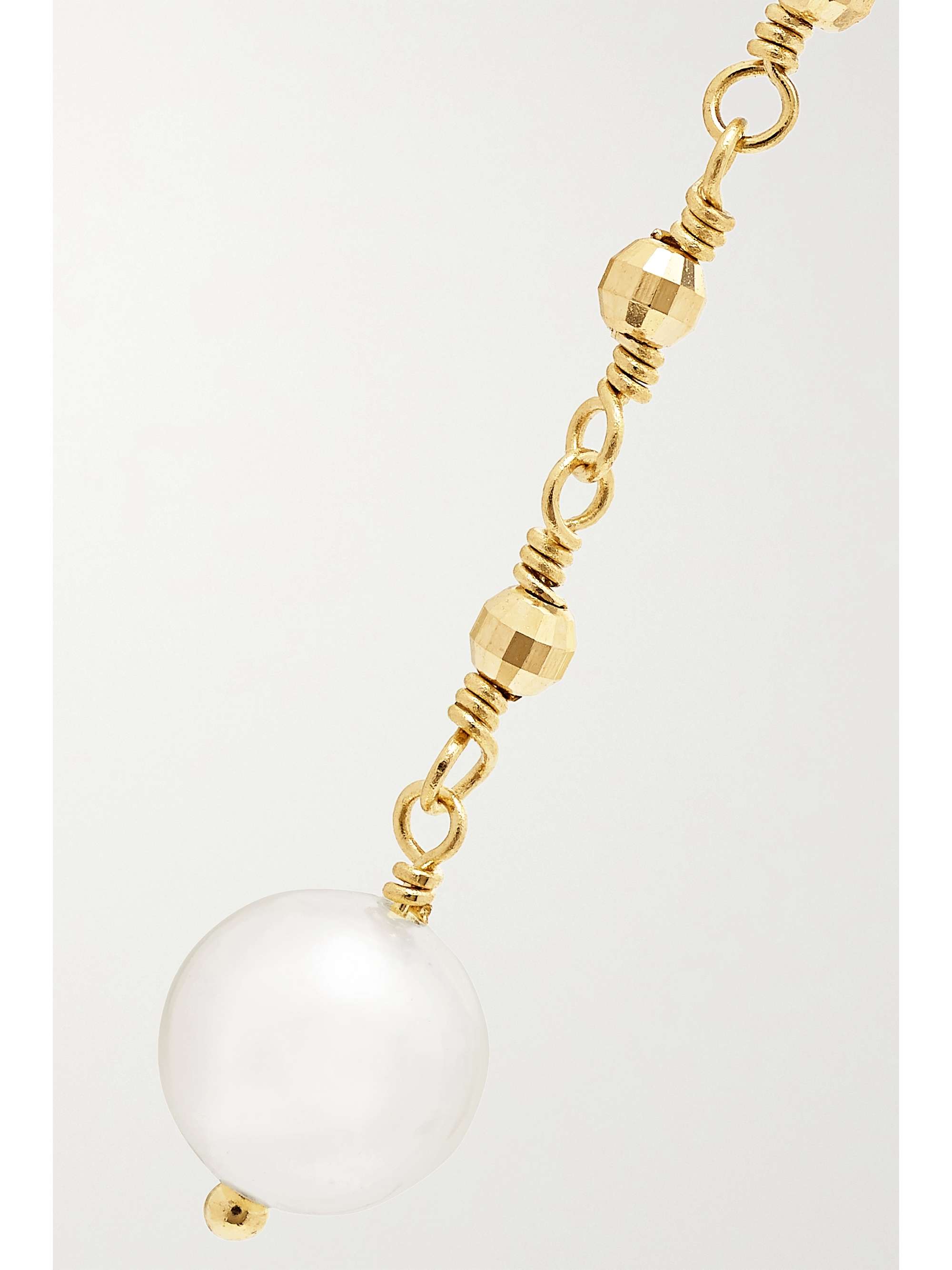 MIZUKI 14-karat gold pearl earrings