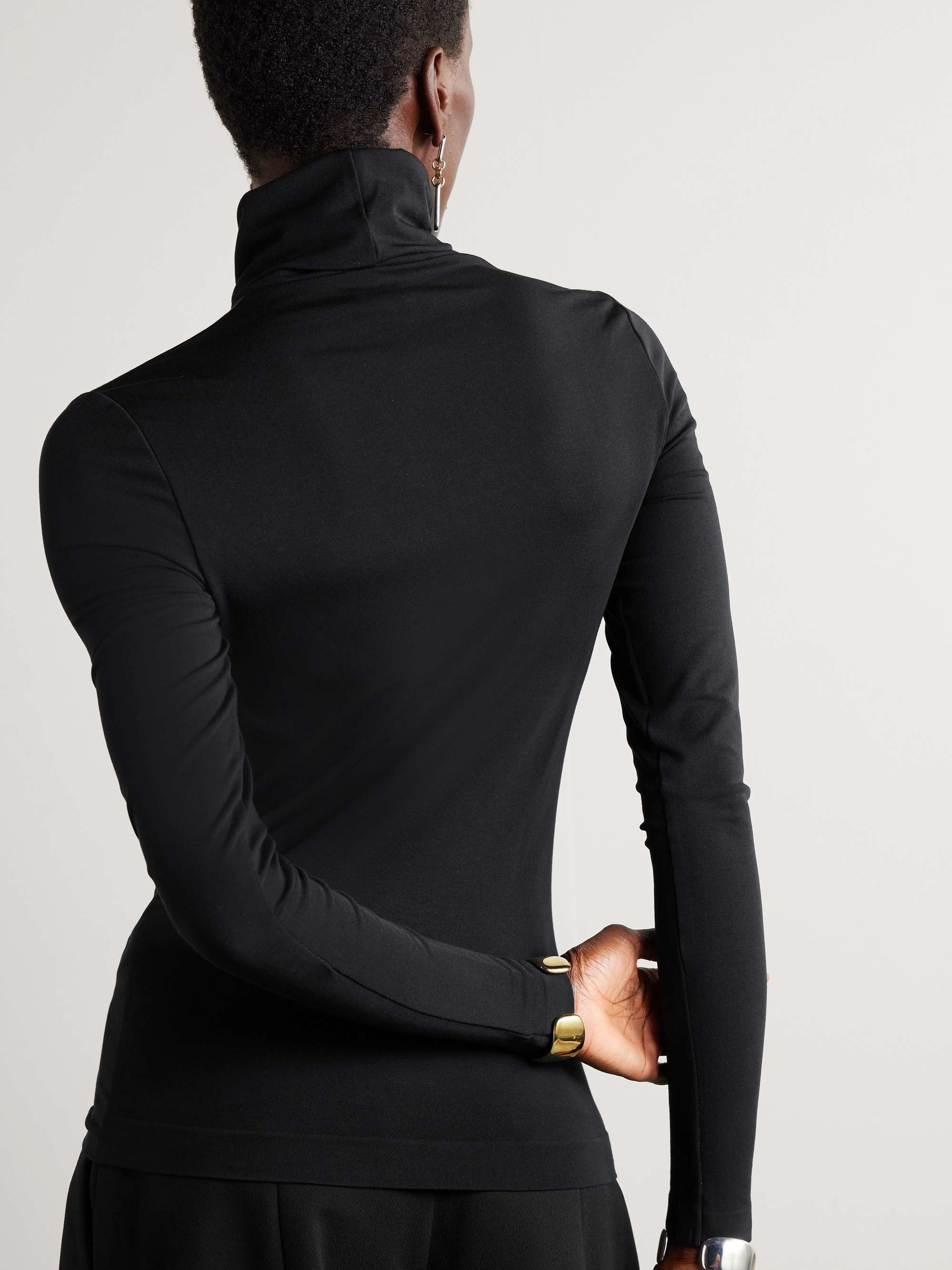 WOLFORD + NET SUSTAIN Aurora modal-blend jersey turtleneck top