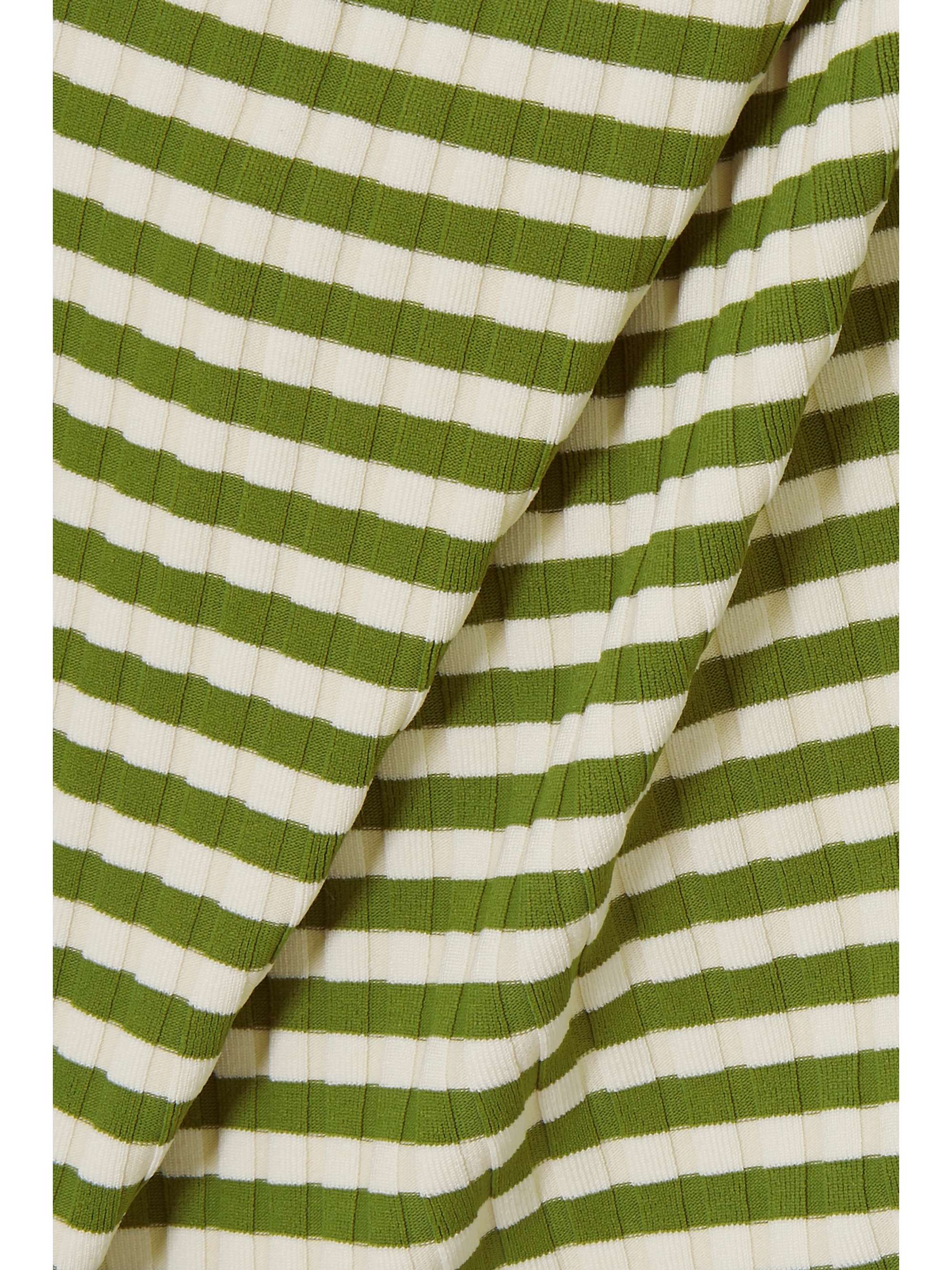 SOLID & STRIPED The Nina striped ribbed stretch-knit swimsuit