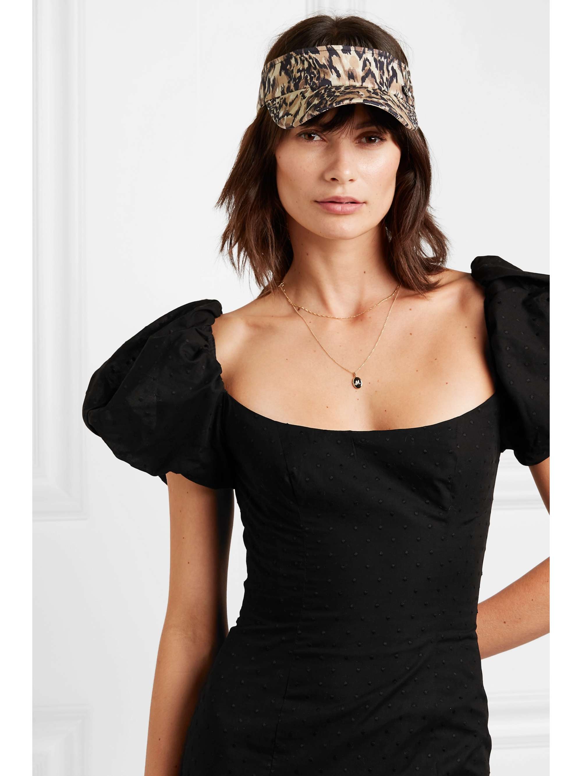 ZIMMERMANN Leopard-print cotton-poplin visor