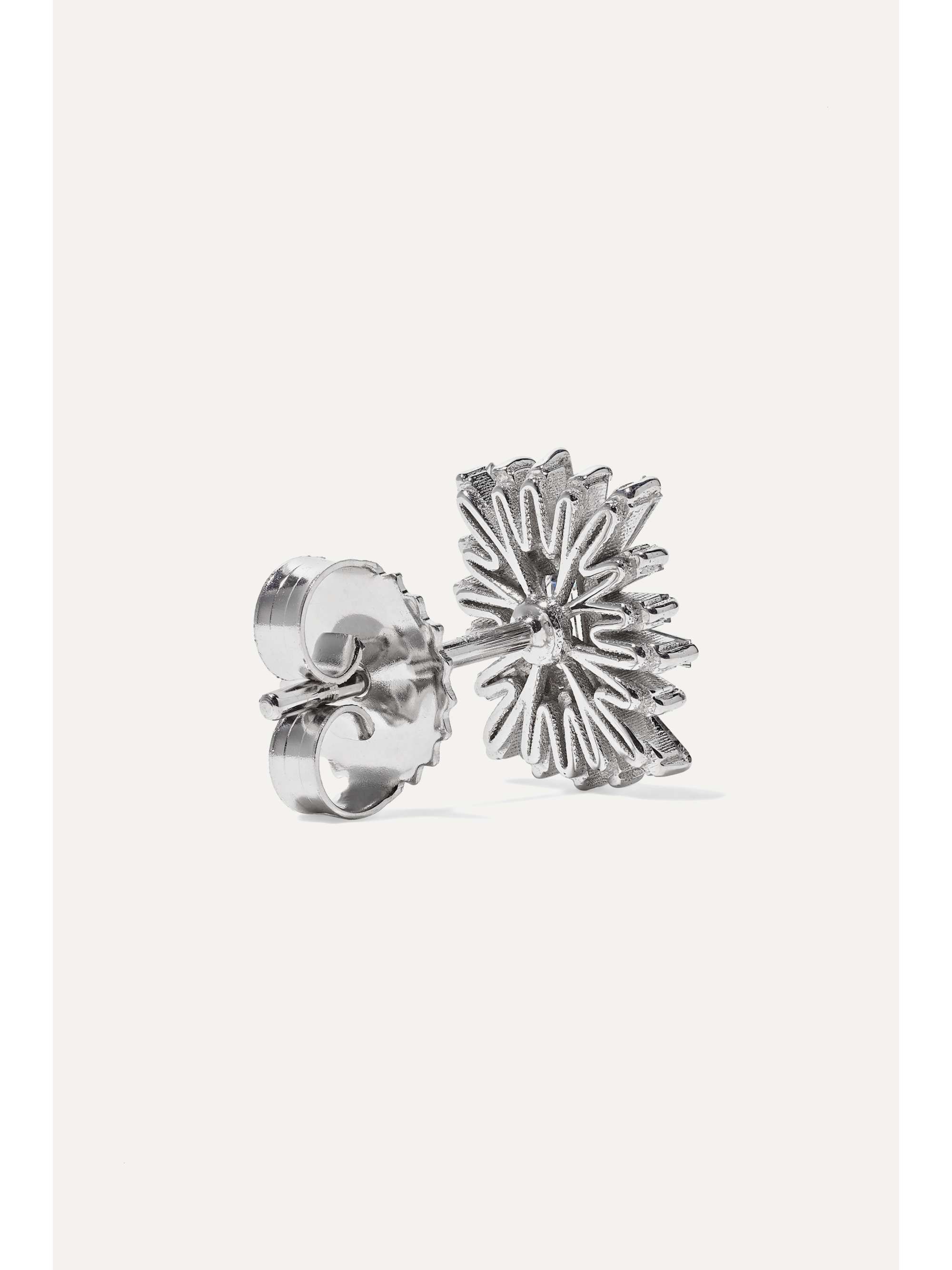 SUZANNE KALAN 18-karat white gold diamond earrings