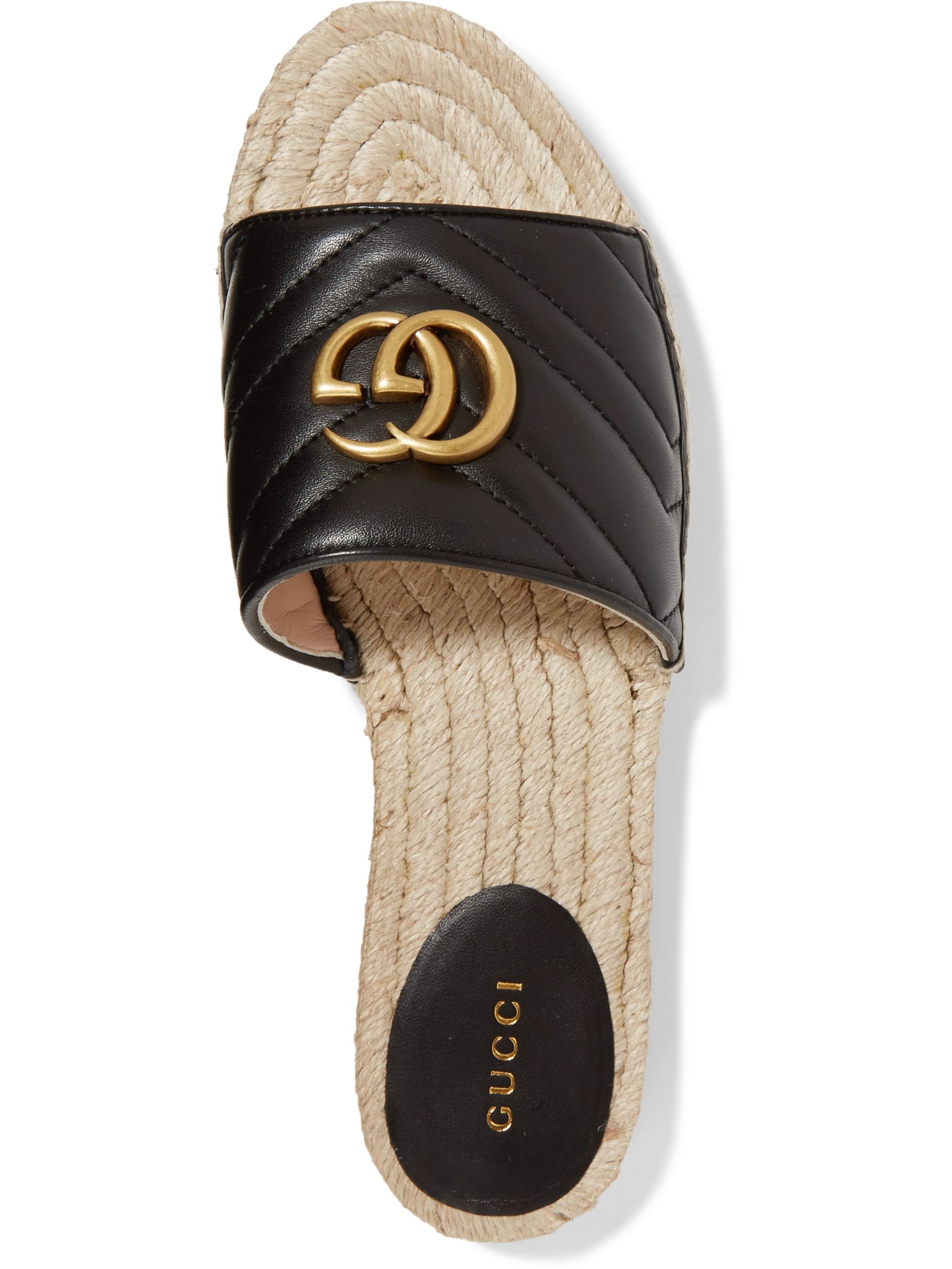 quilted gucci slides
