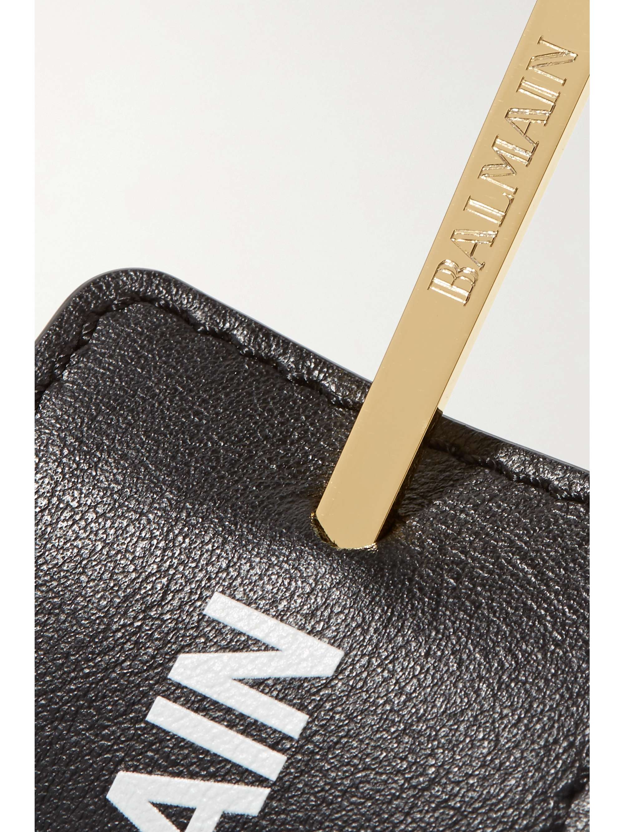 BALMAIN PARIS HAIR COUTURE Gold-plated and printed leather hair pin