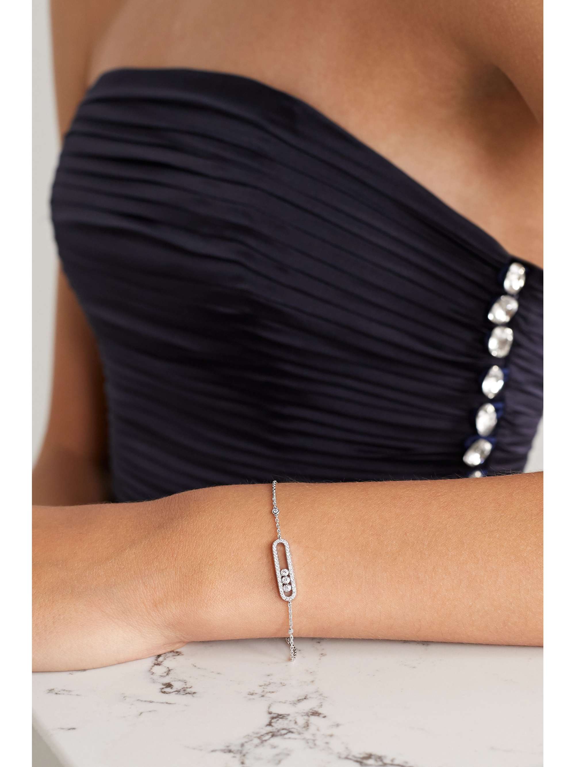 MESSIKA Baby Move 18-karat white gold diamond bracelet