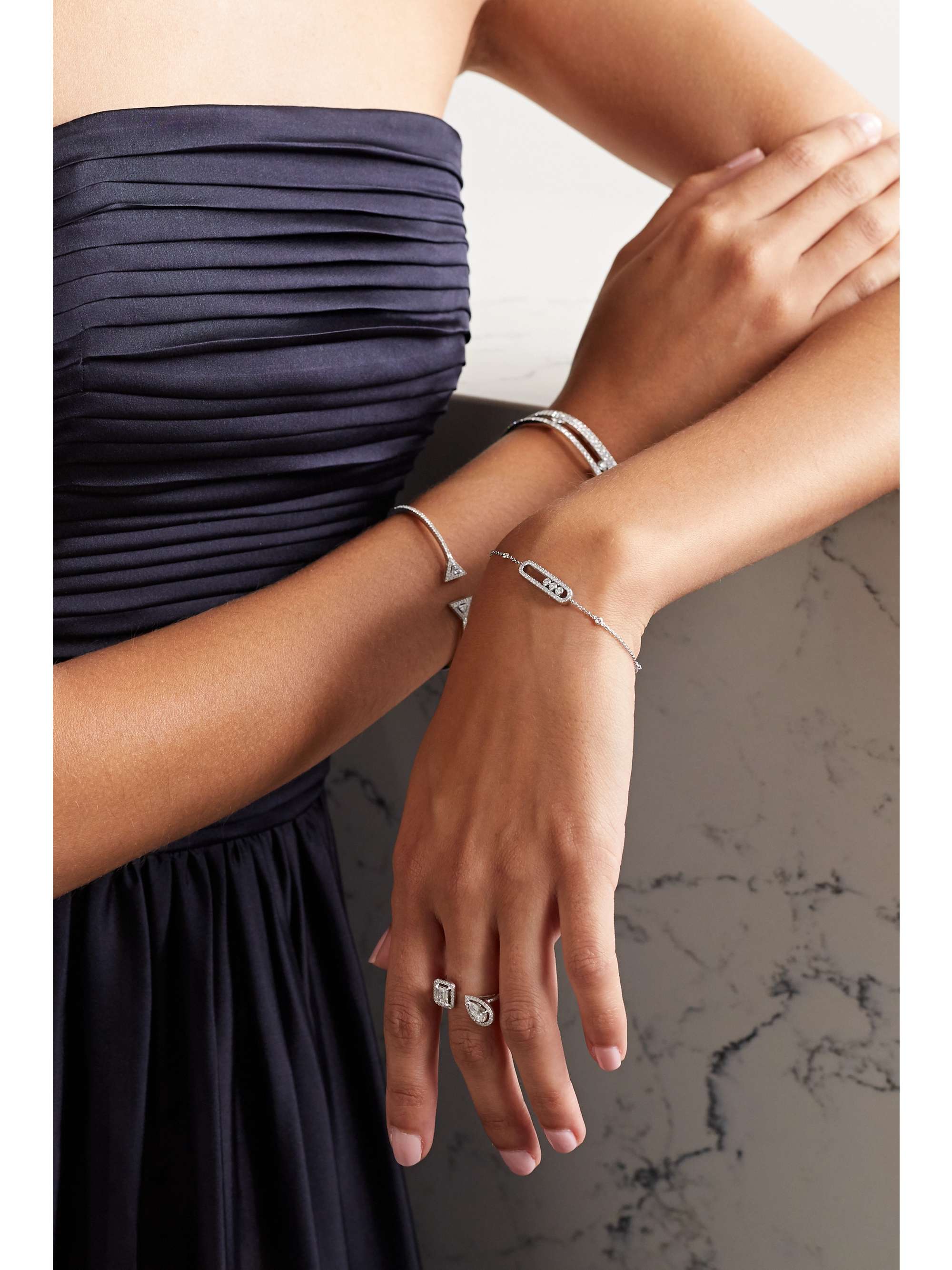 MESSIKA Baby Move 18-karat white gold diamond bracelet
