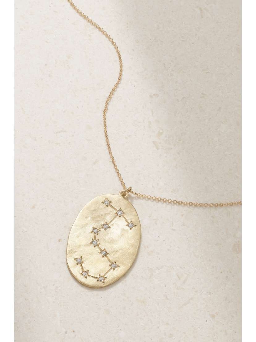 Brooke Gregson Zodiac Scorpio 14-karat Gold Diamond Necklace