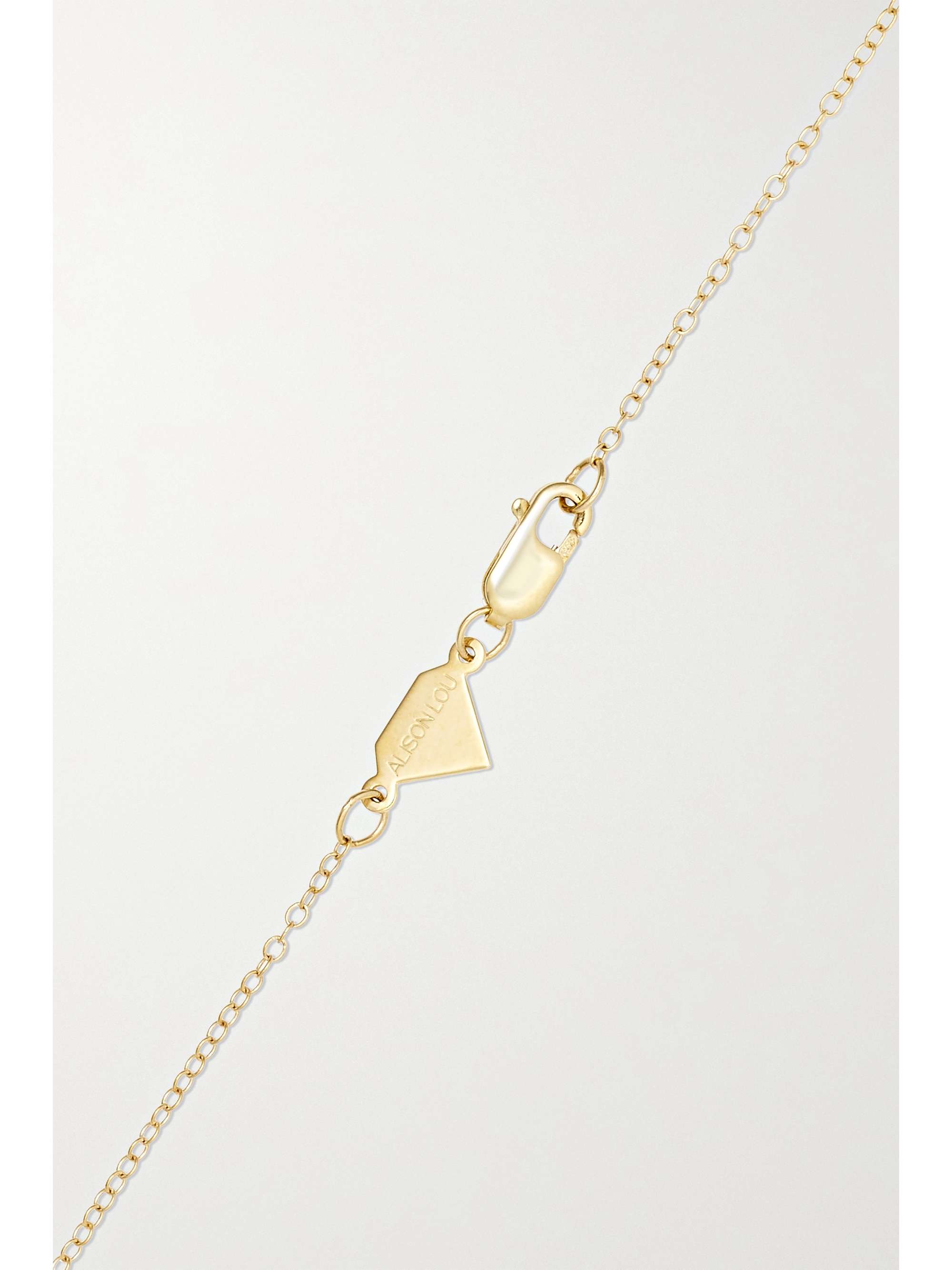 ALISON LOU Mama 14-karat gold diamond necklace