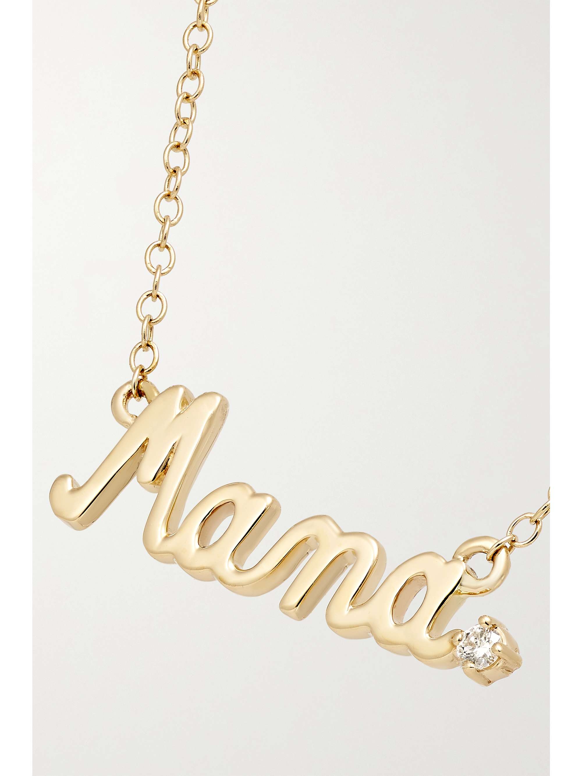 ALISON LOU Mama 14-karat gold diamond necklace