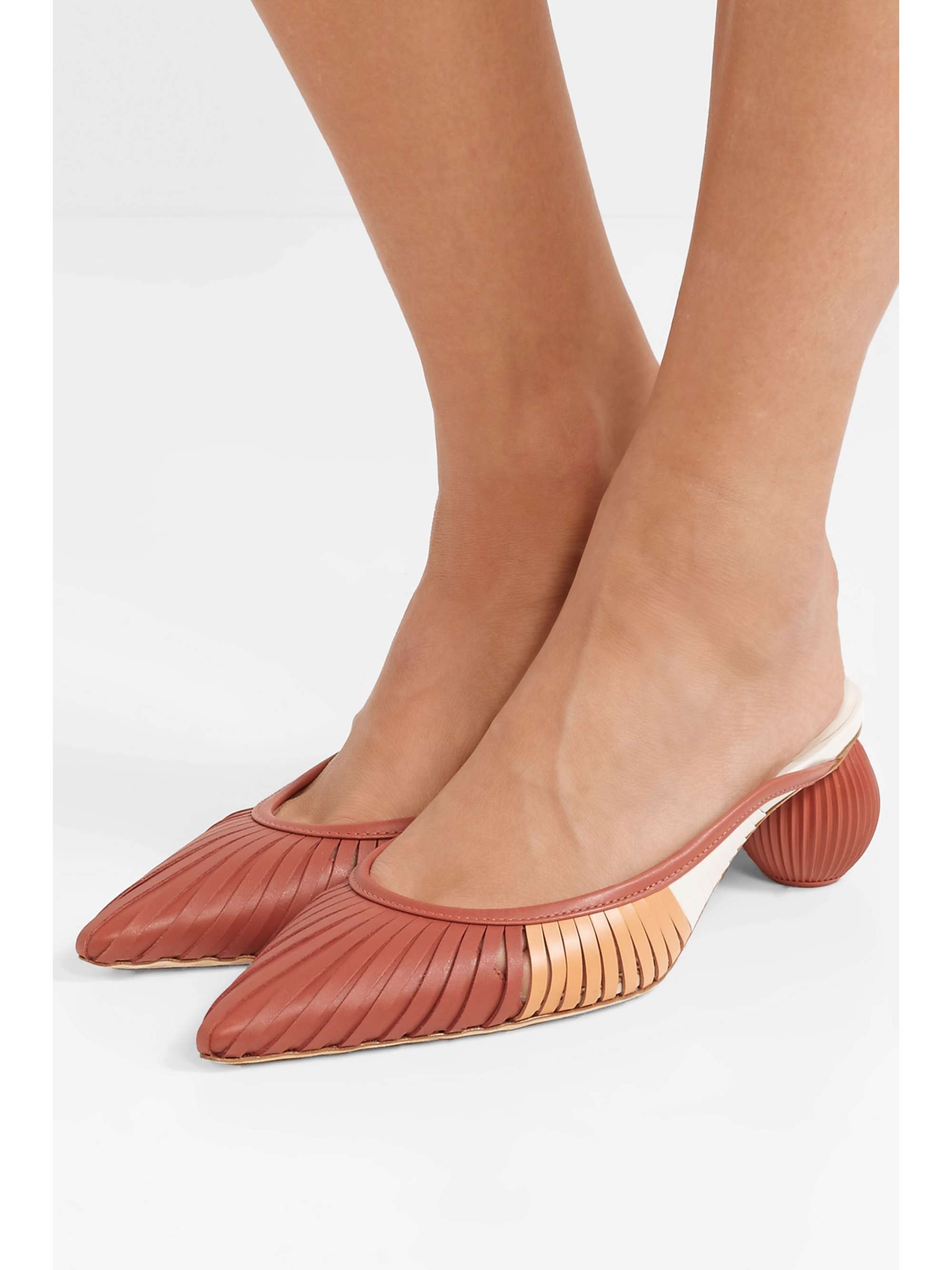 CULT GAIA Alia Perspex and leather mules