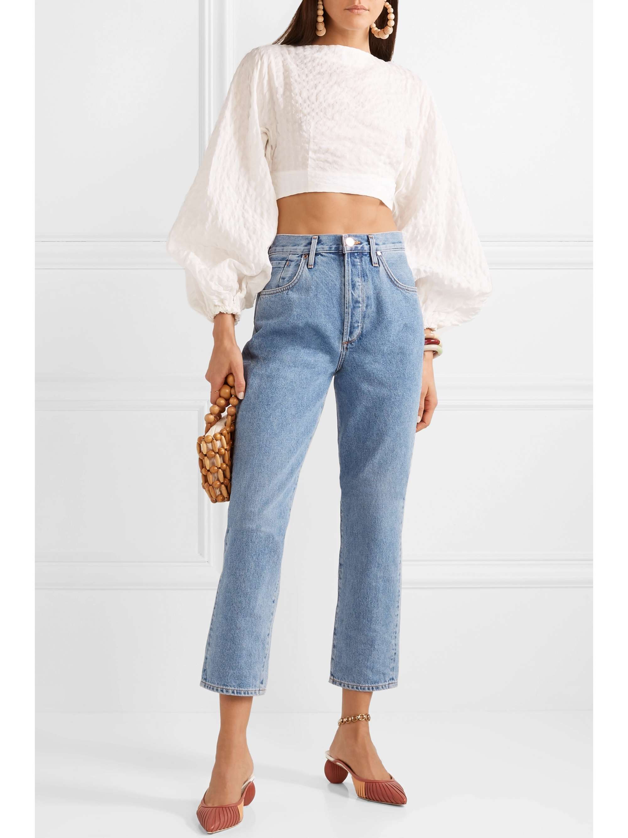 CULT GAIA Alia Perspex and leather mules