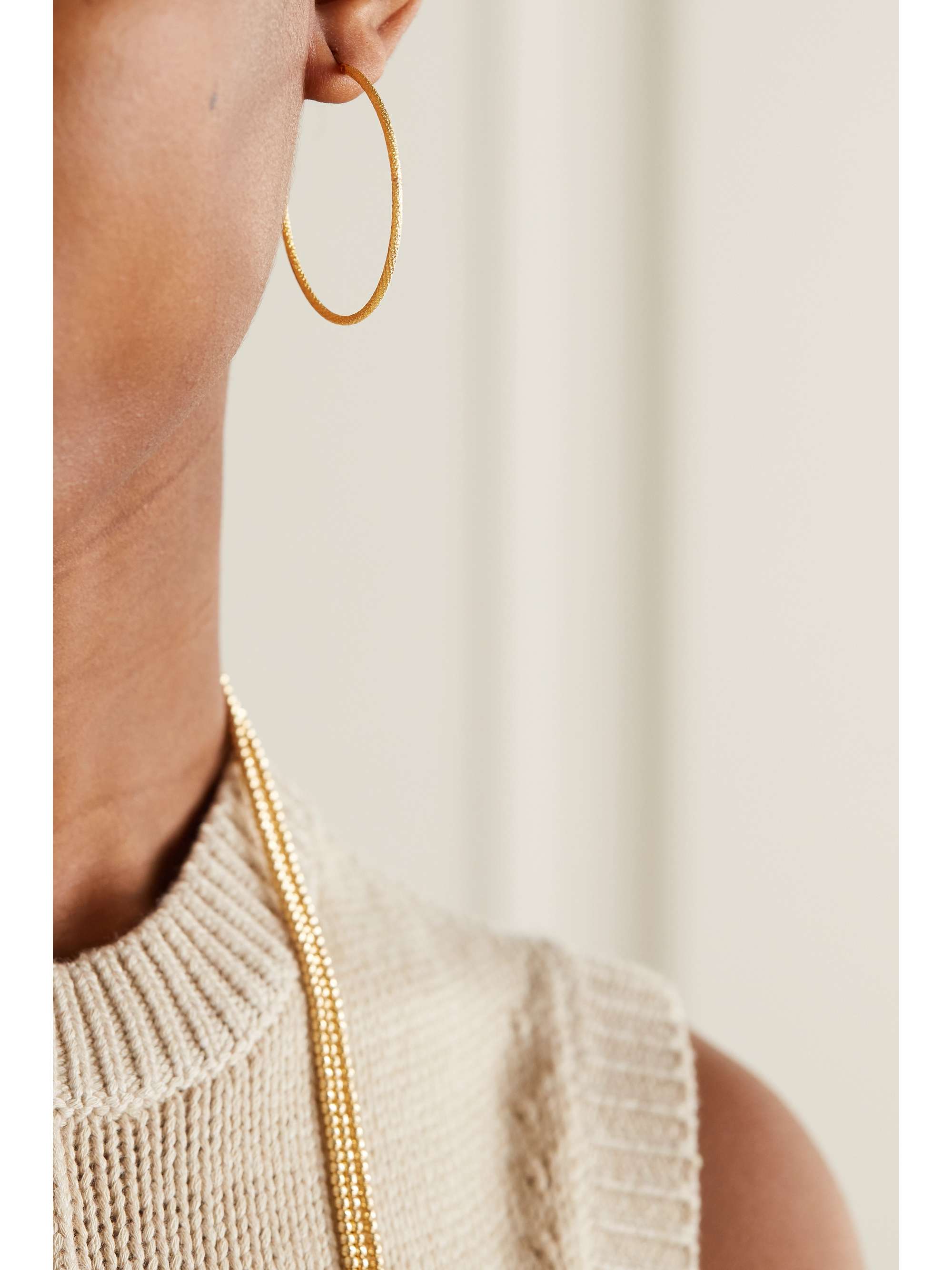 CAROLINA BUCCI Florentine 18-karat gold hoop earrings