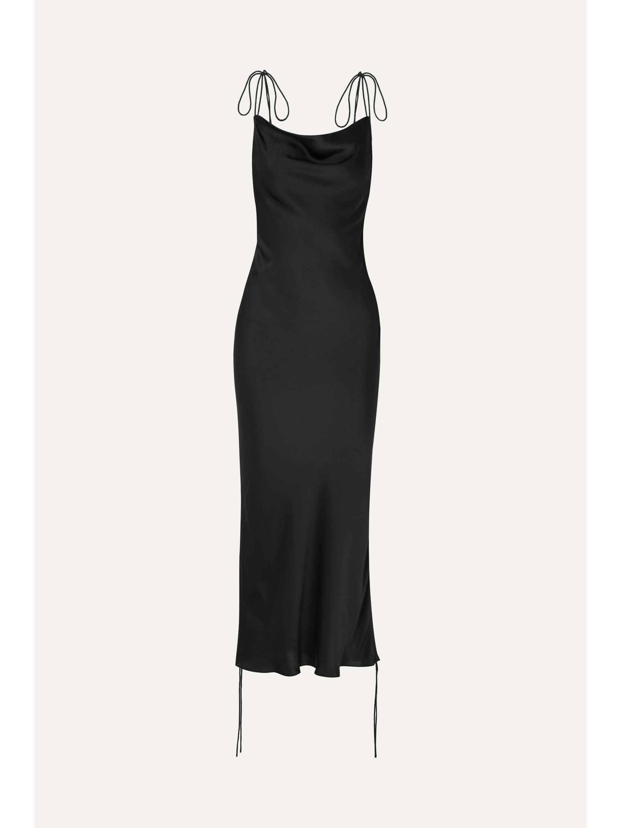 Black Ruched satin dress | ORSEUND IRIS ...