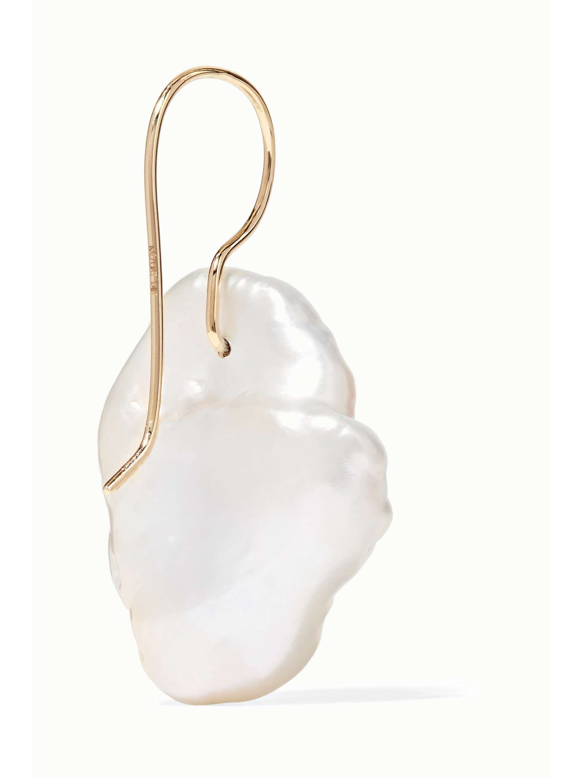 MIZUKI Boucles d'oreilles en or 14 carats (585/1000), perles et diamants