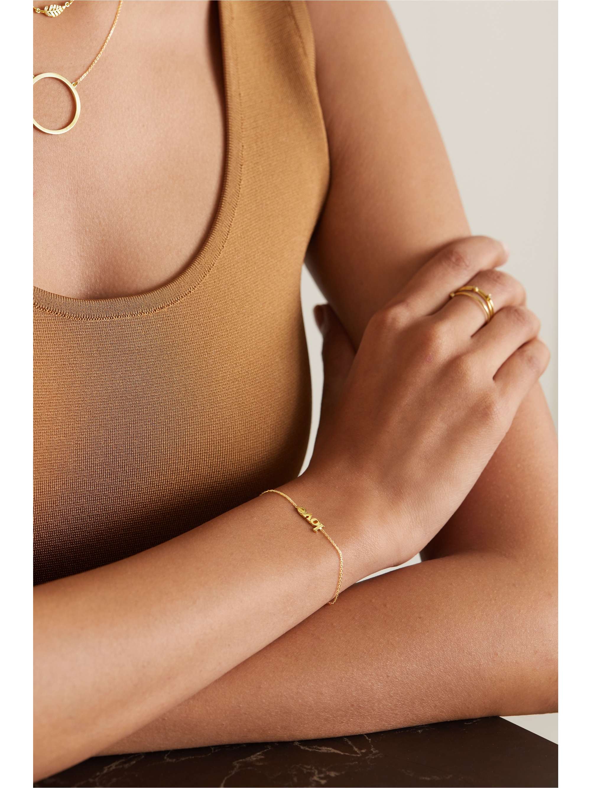 JENNIFER MEYER Love 18-karat gold bracelet