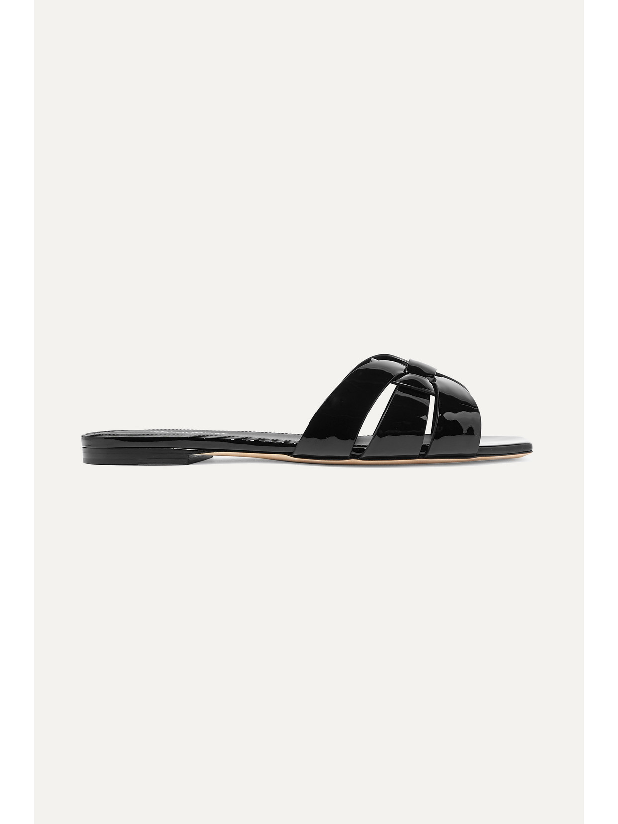 Saint Laurent Paris Women Tribute Mules In Smooth Leather In Black