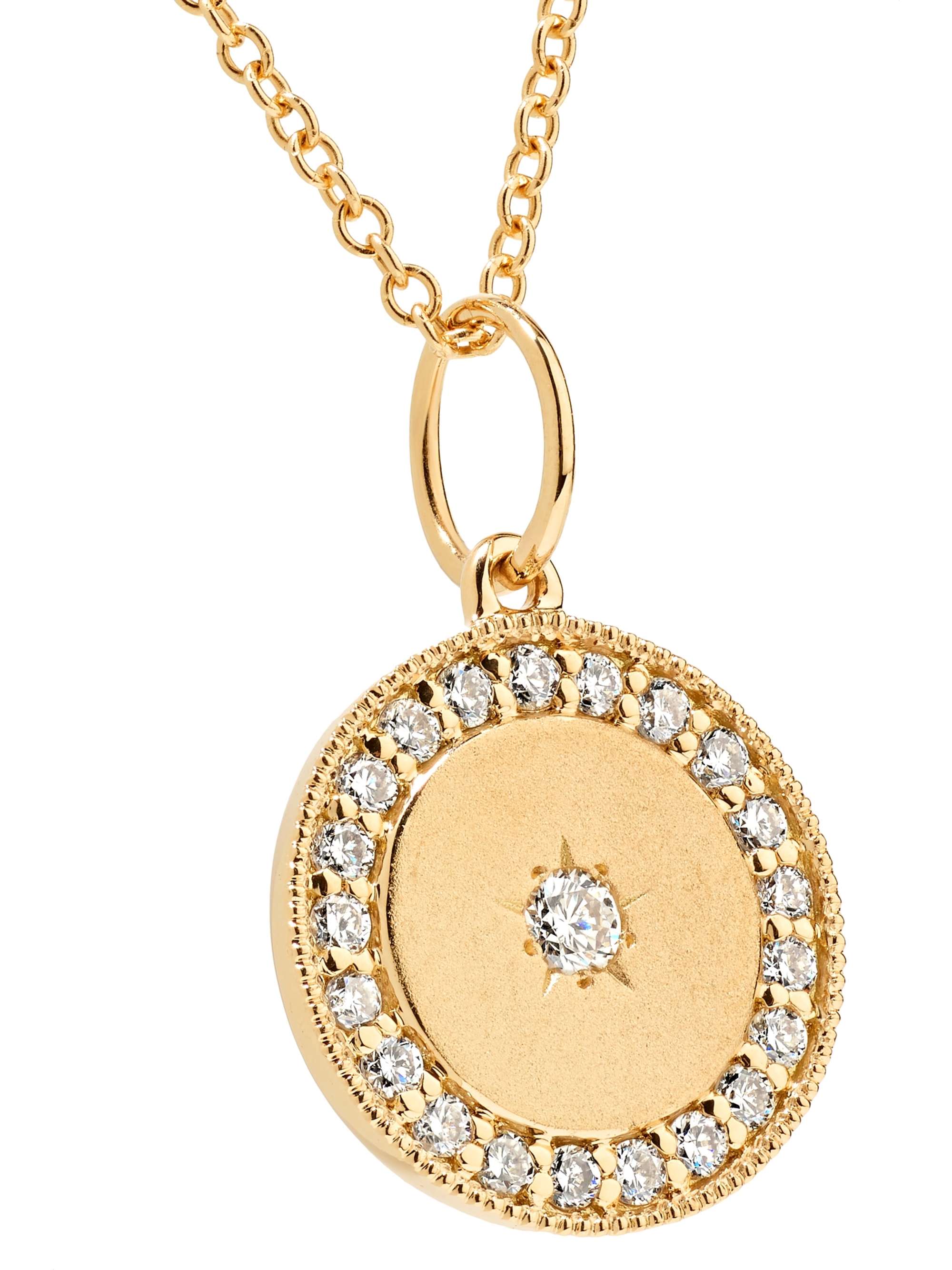 ANDREA FOHRMAN Full Moon 18-karat gold diamond necklace