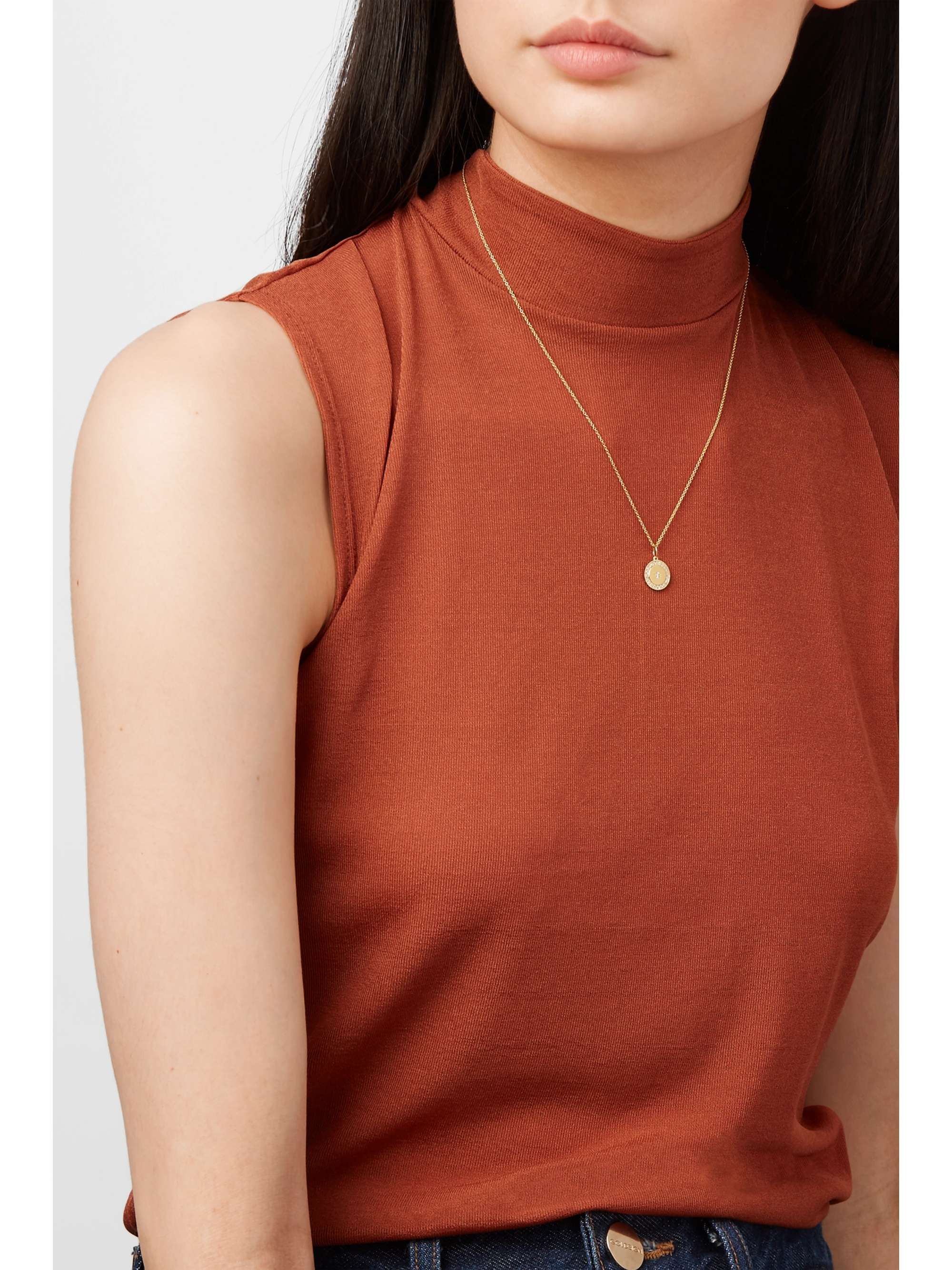 ANDREA FOHRMAN Full Moon 18-karat gold diamond necklace