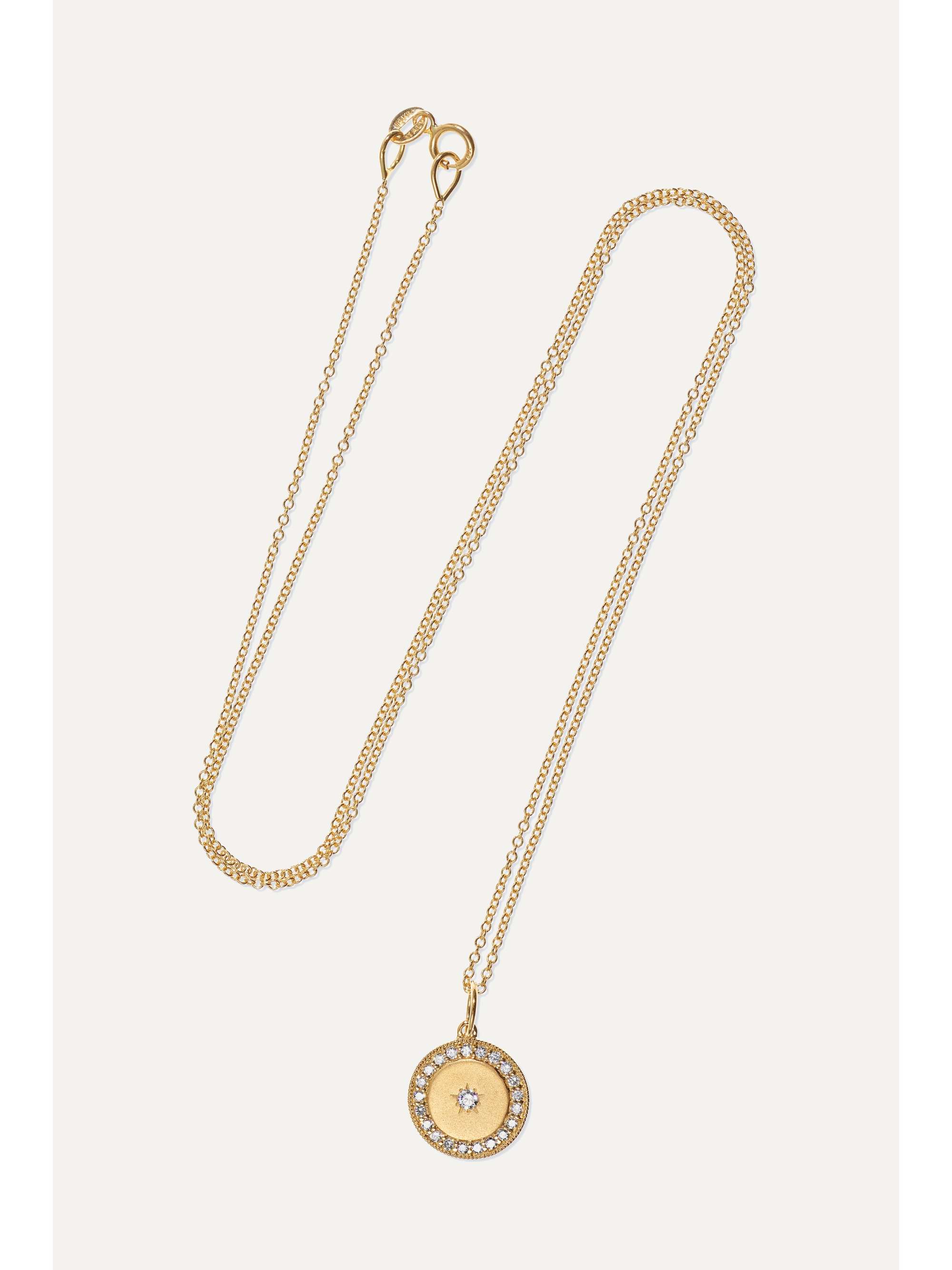 ANDREA FOHRMAN Full Moon 18-karat gold diamond necklace
