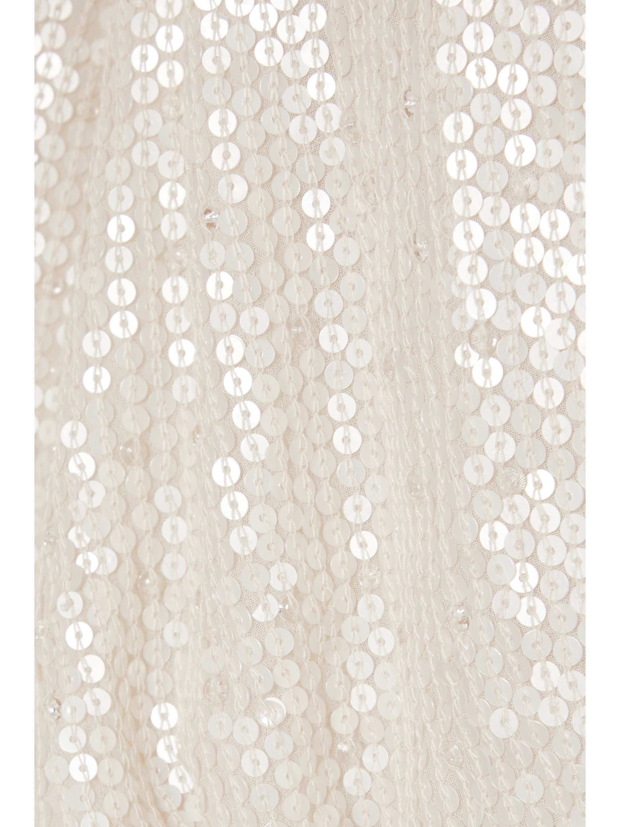 JENNY PACKHAM Penelope satin-trimmed sequined silk-chiffon wrap top