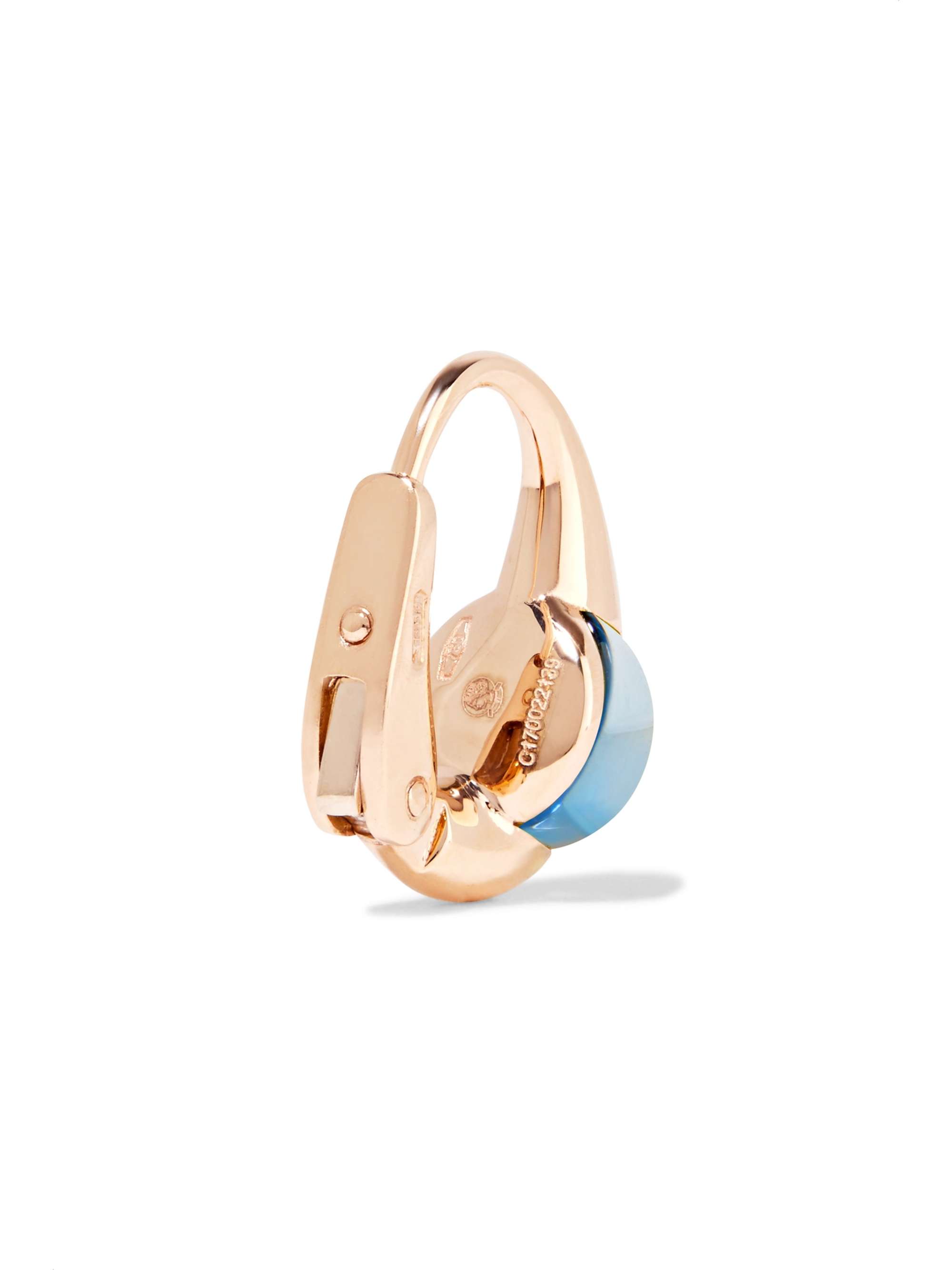 POMELLATO Boucles d'oreilles en or rose 18 carats et topazes M'ama Non M'ama