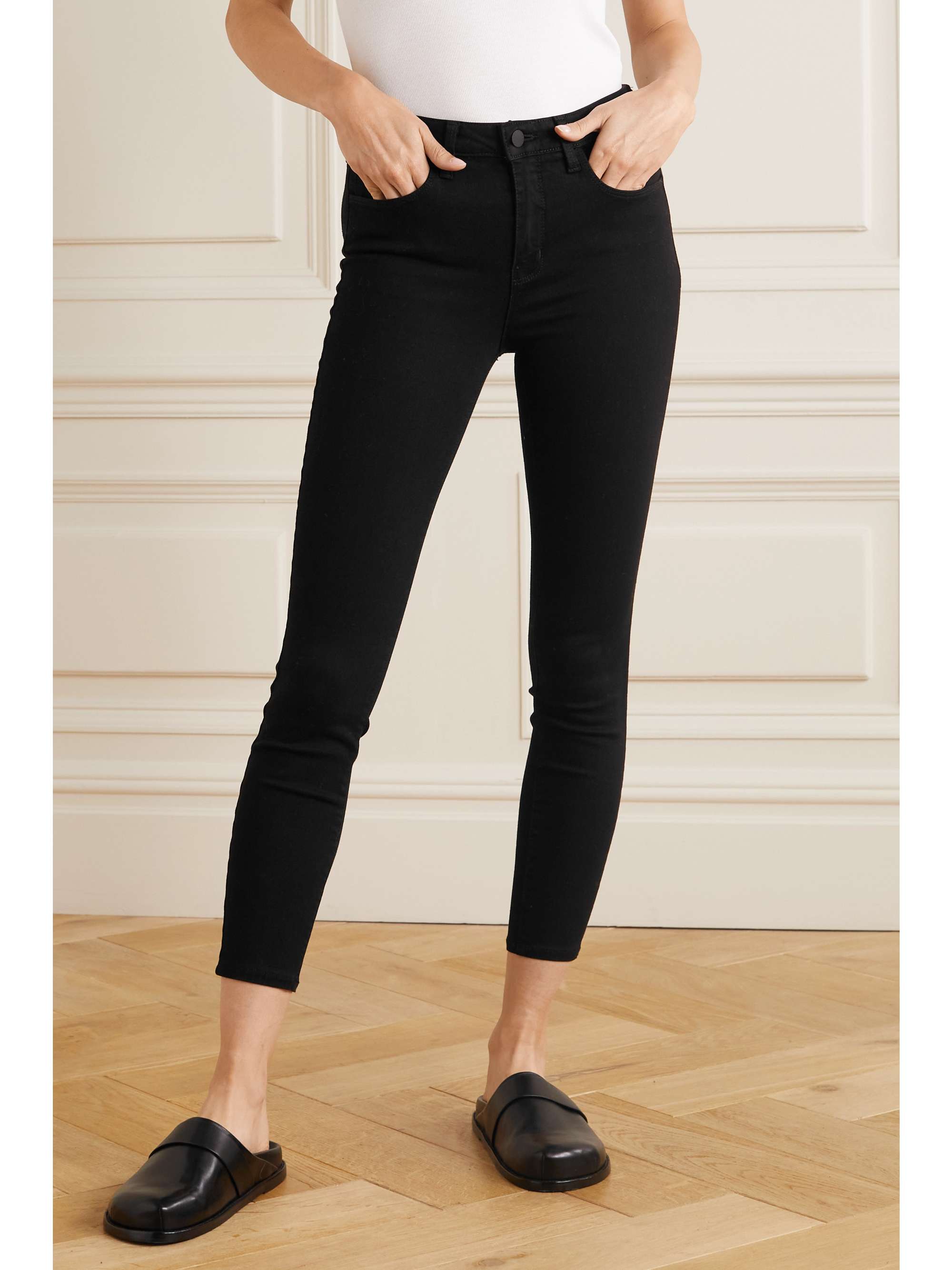 L'AGENCE Margot cropped highrise skinny jeans NETAPORTER