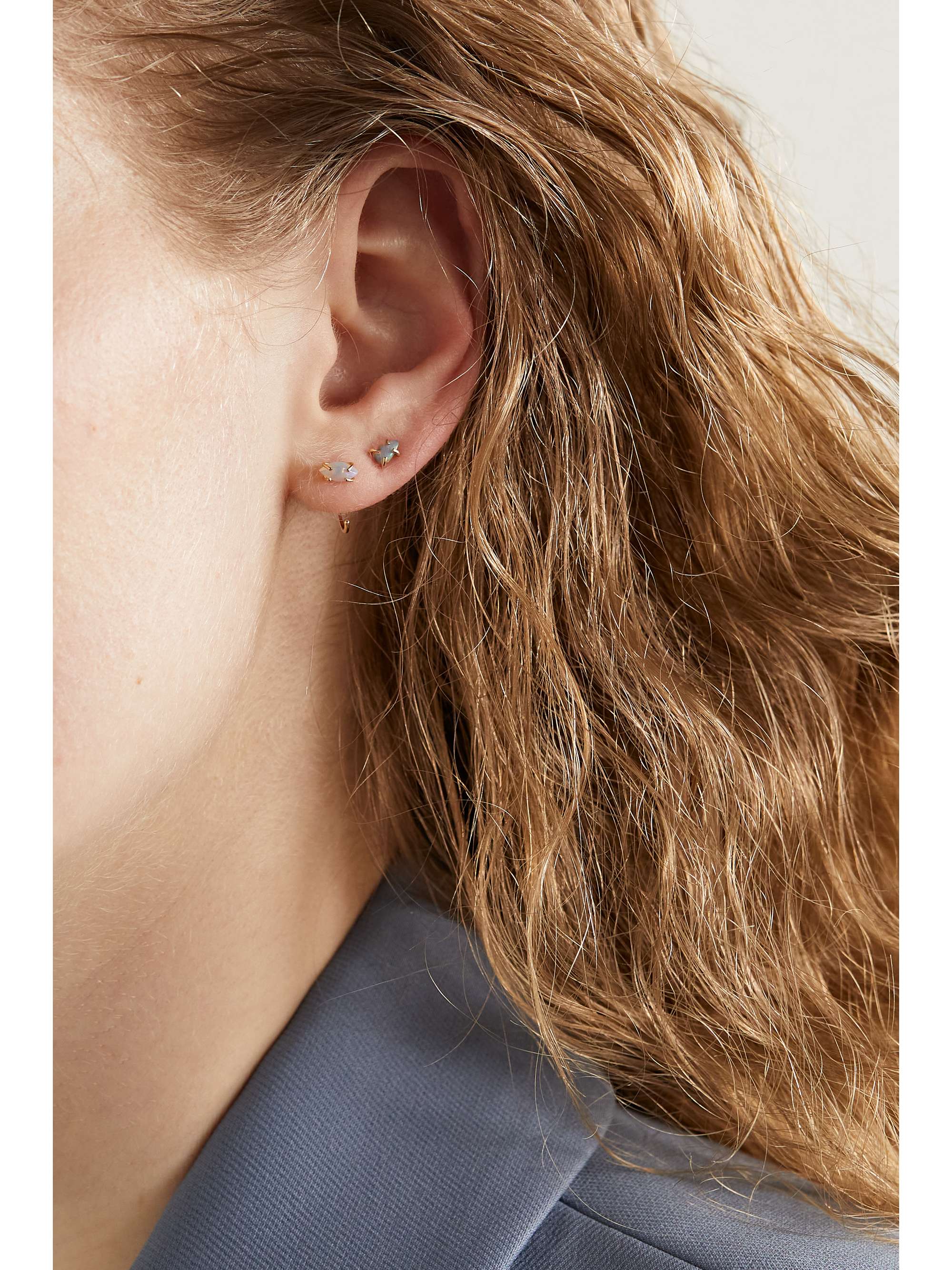 MELISSA JOY MANNING 14-karat gold opal earrings
