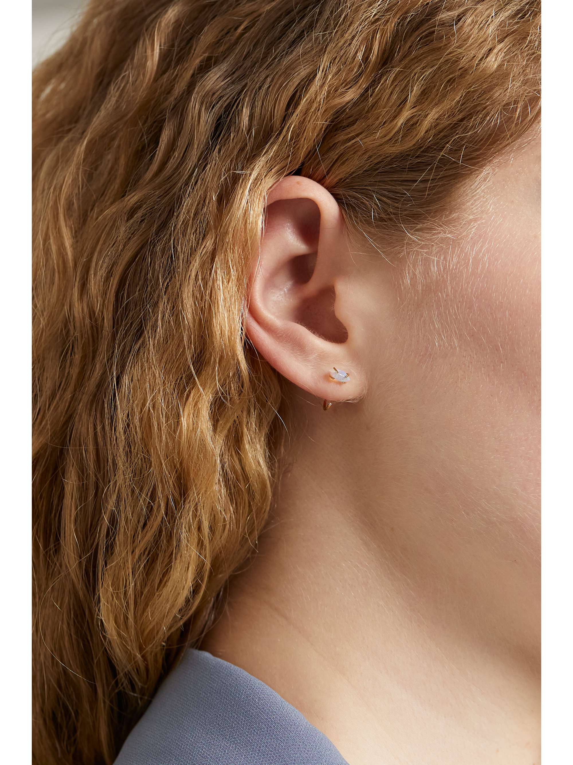 MELISSA JOY MANNING 14-karat gold opal earrings