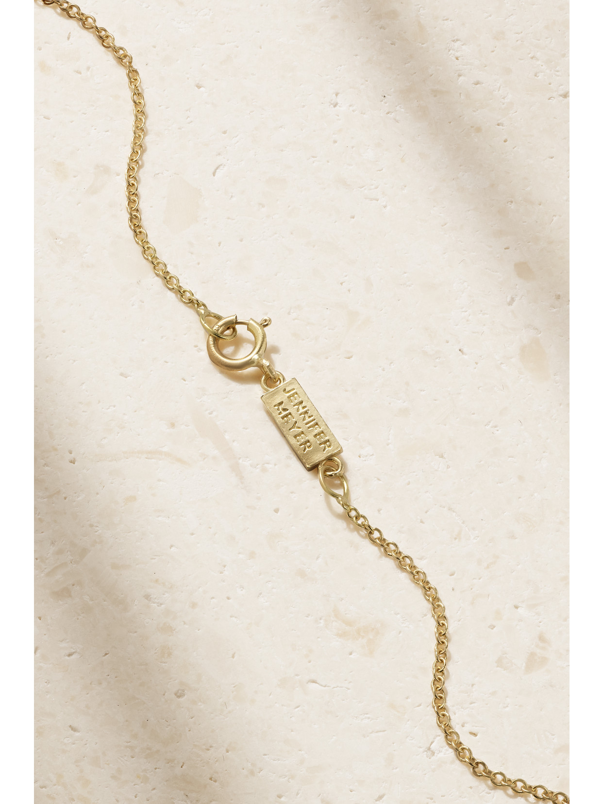 Shop Jennifer Meyer Letter 18-karat Gold Diamond Necklace