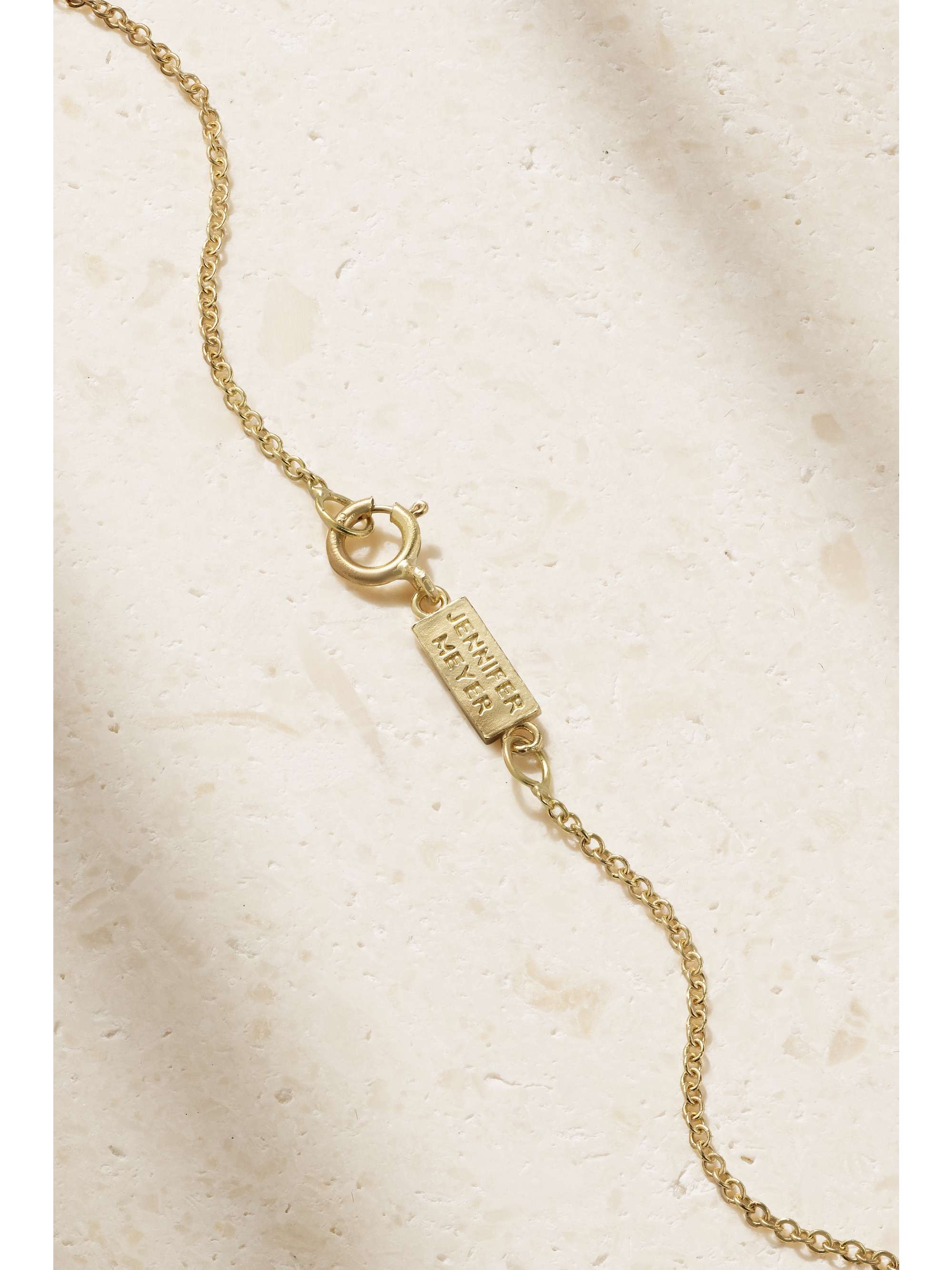 JENNIFER MEYER Letter 18-karat gold diamond necklace