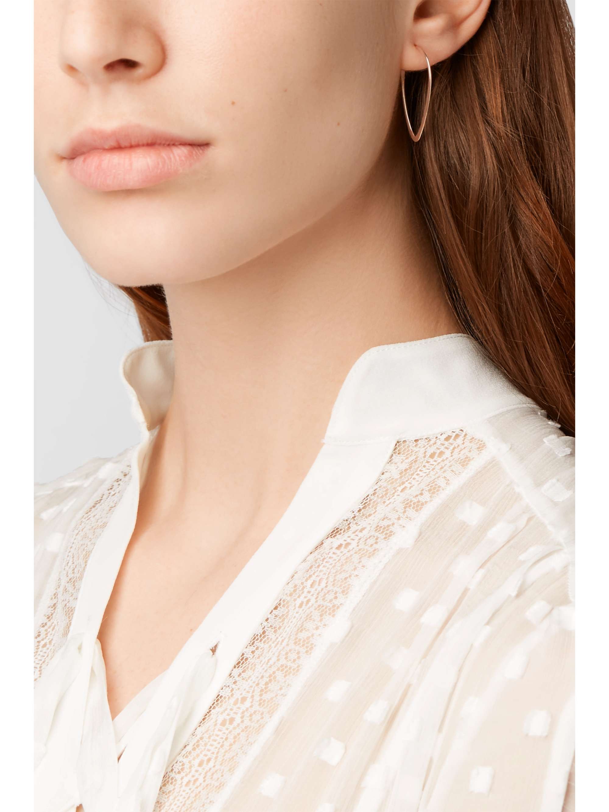 MELISSA JOY MANNING 14-karat gold hoop earrings