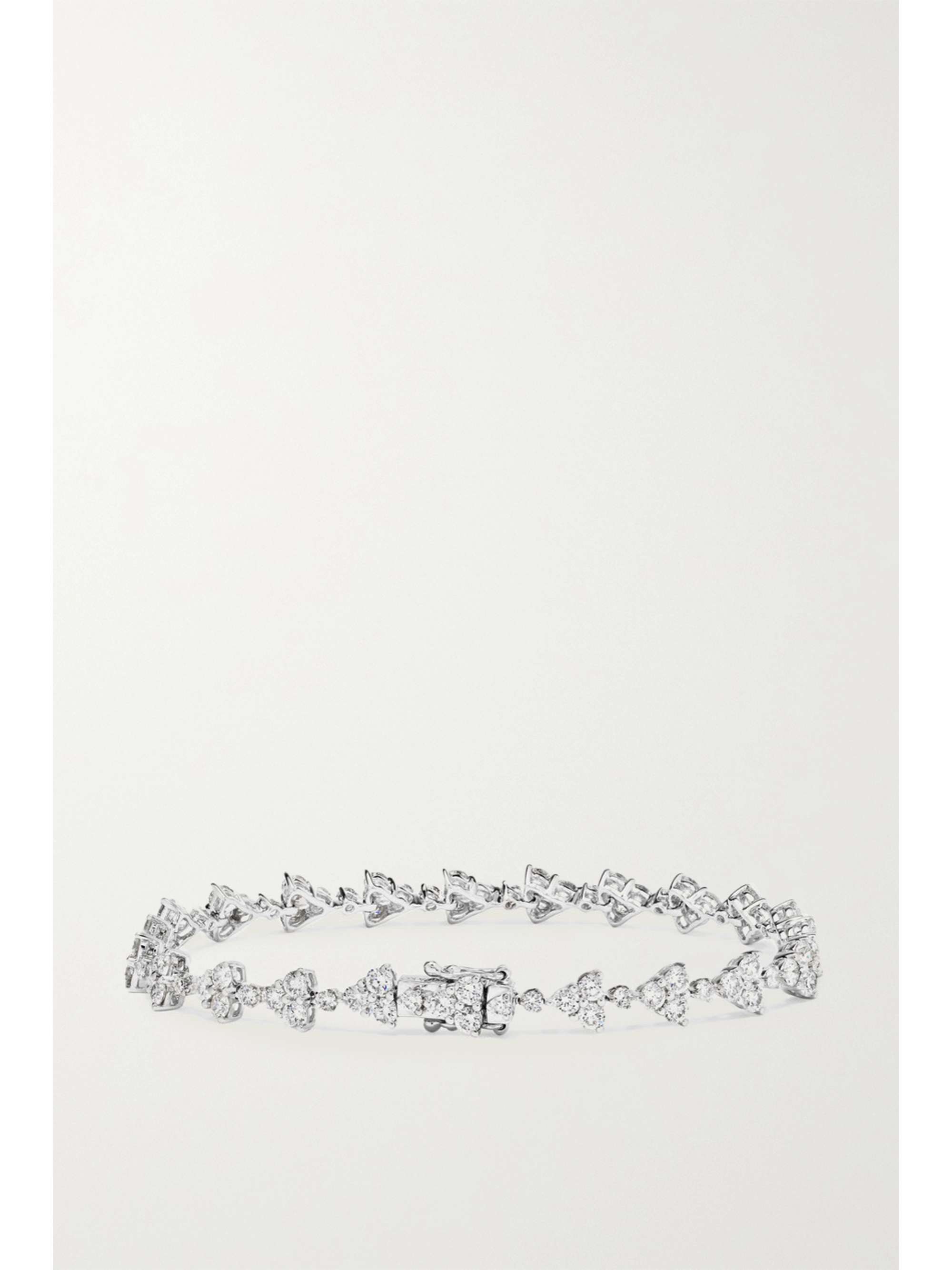 ANITA KO Triangle Eternity 18-karat white gold diamond bracelet